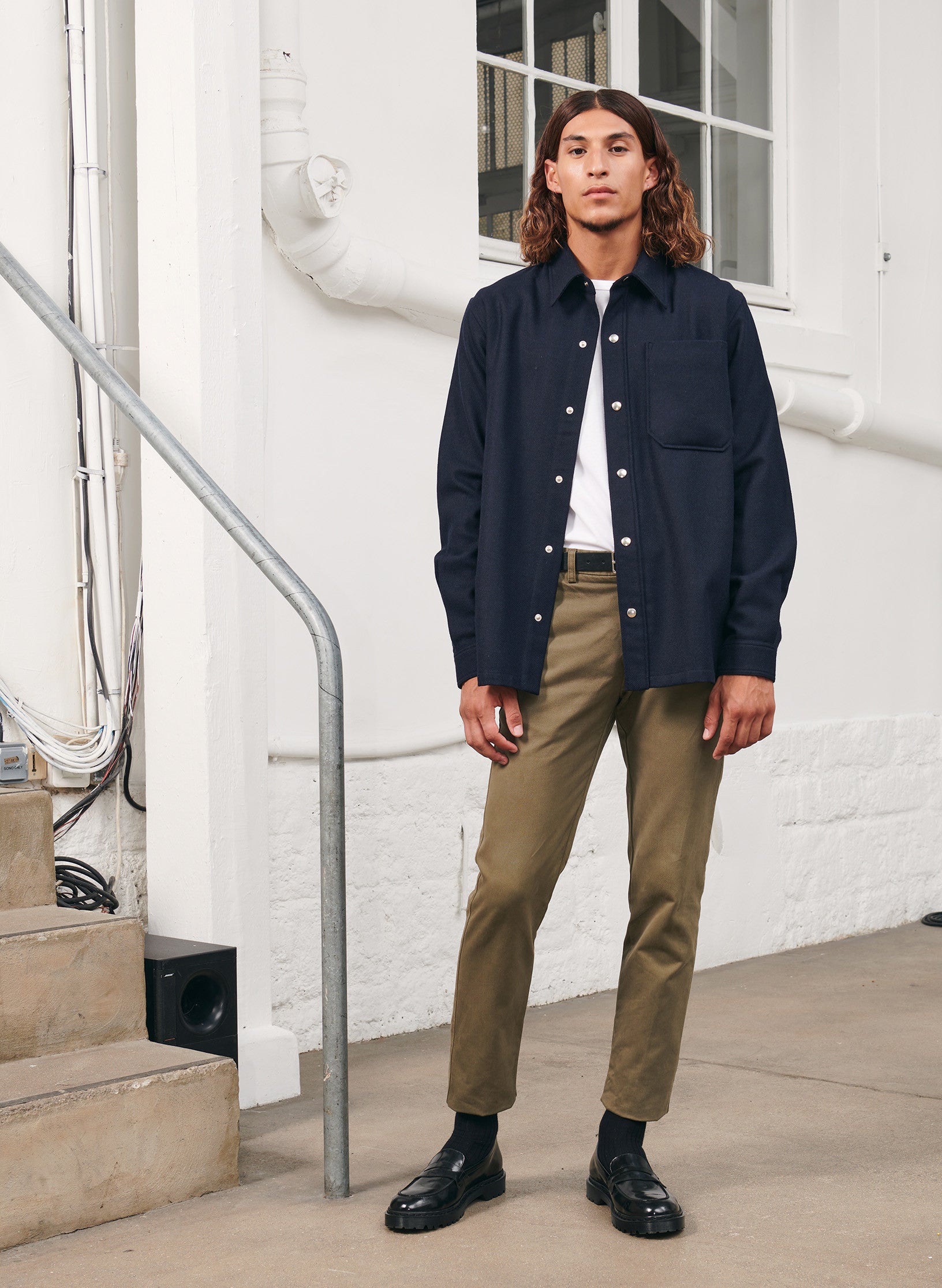 le chino slim homme kaki