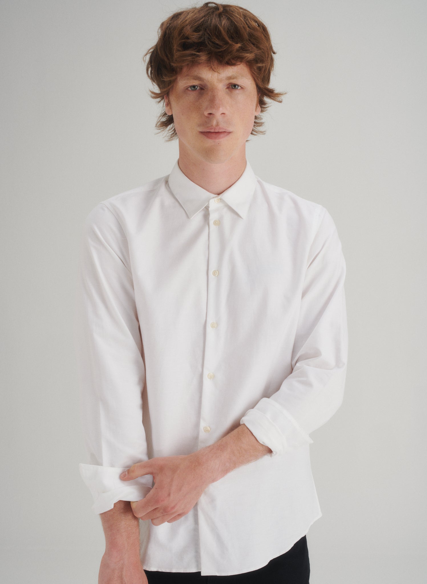 chemise oxford easycare blanche coupe regular homme