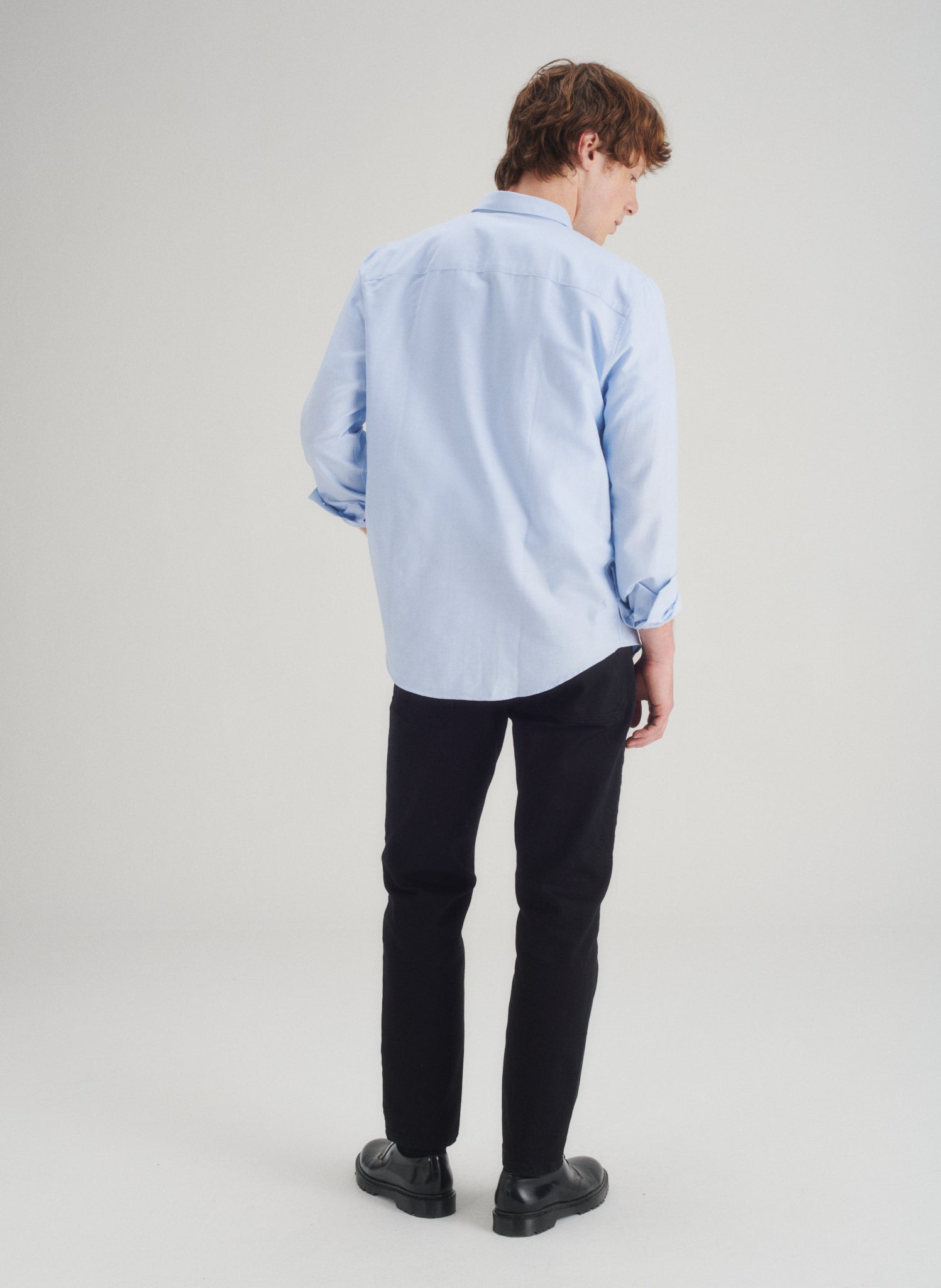 chemise homme oxford easycare bleue matiere portugal