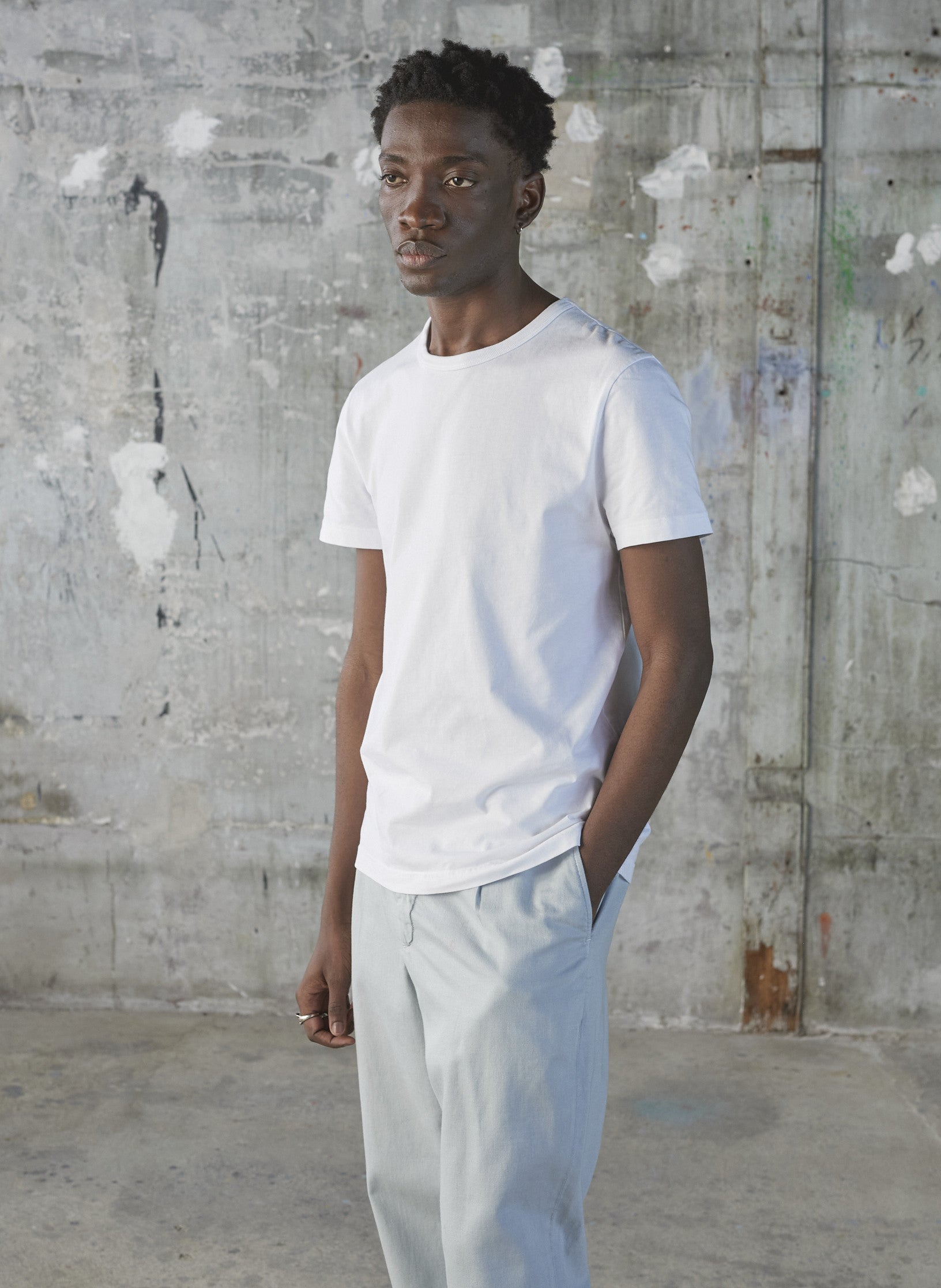 tee shirt coton organique blanc homme