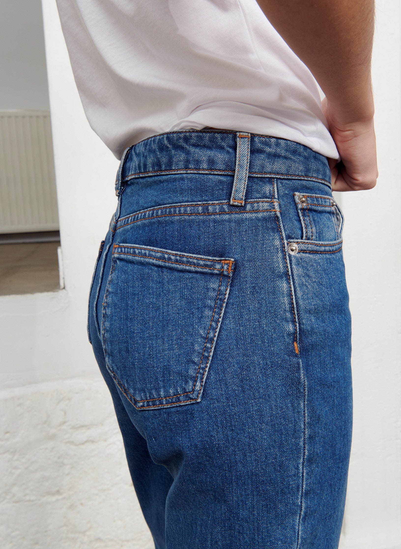 jean mom taille haute femme stone