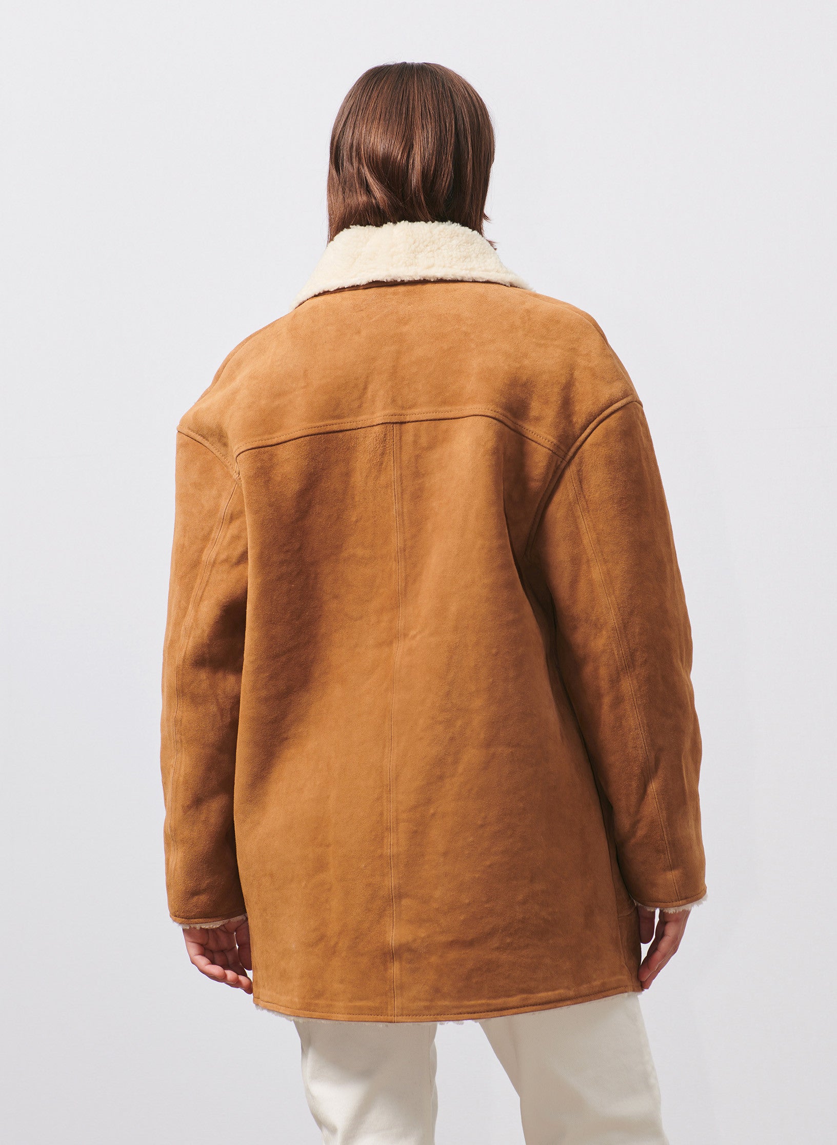 canadienne en fausse fourrure femme naturel