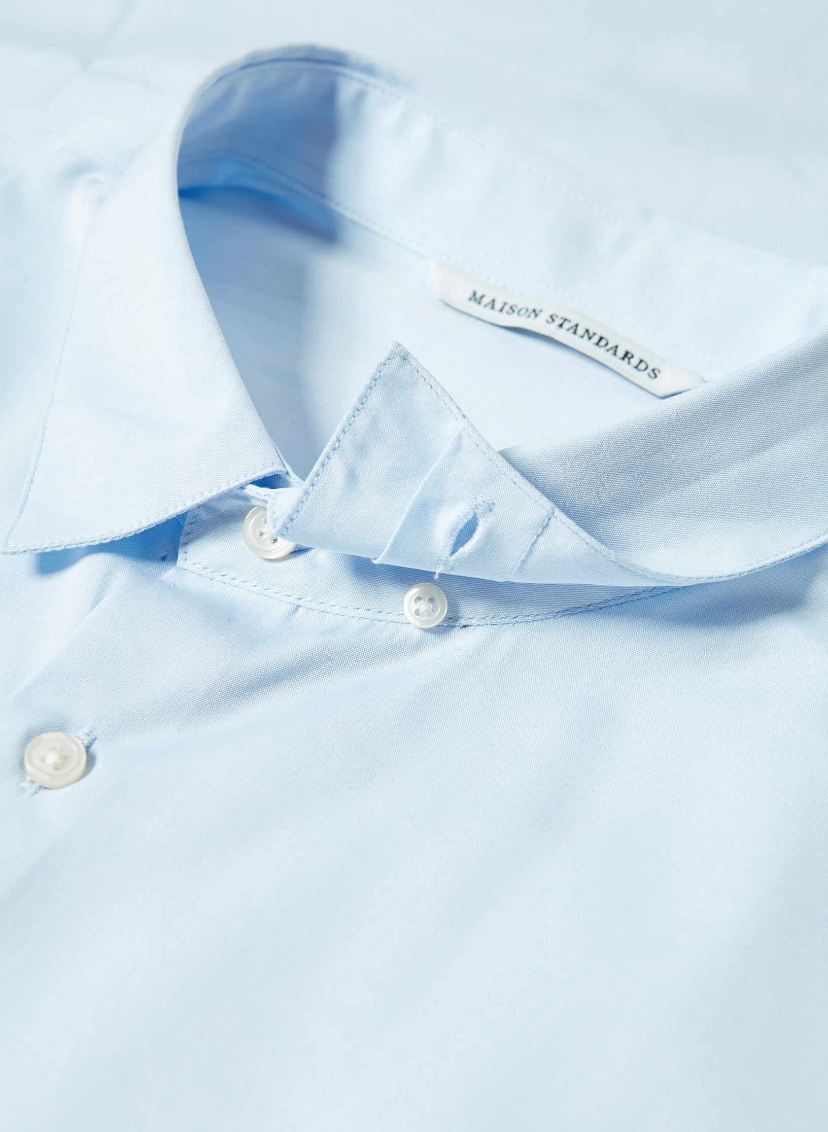 chemise popeline bleu homme