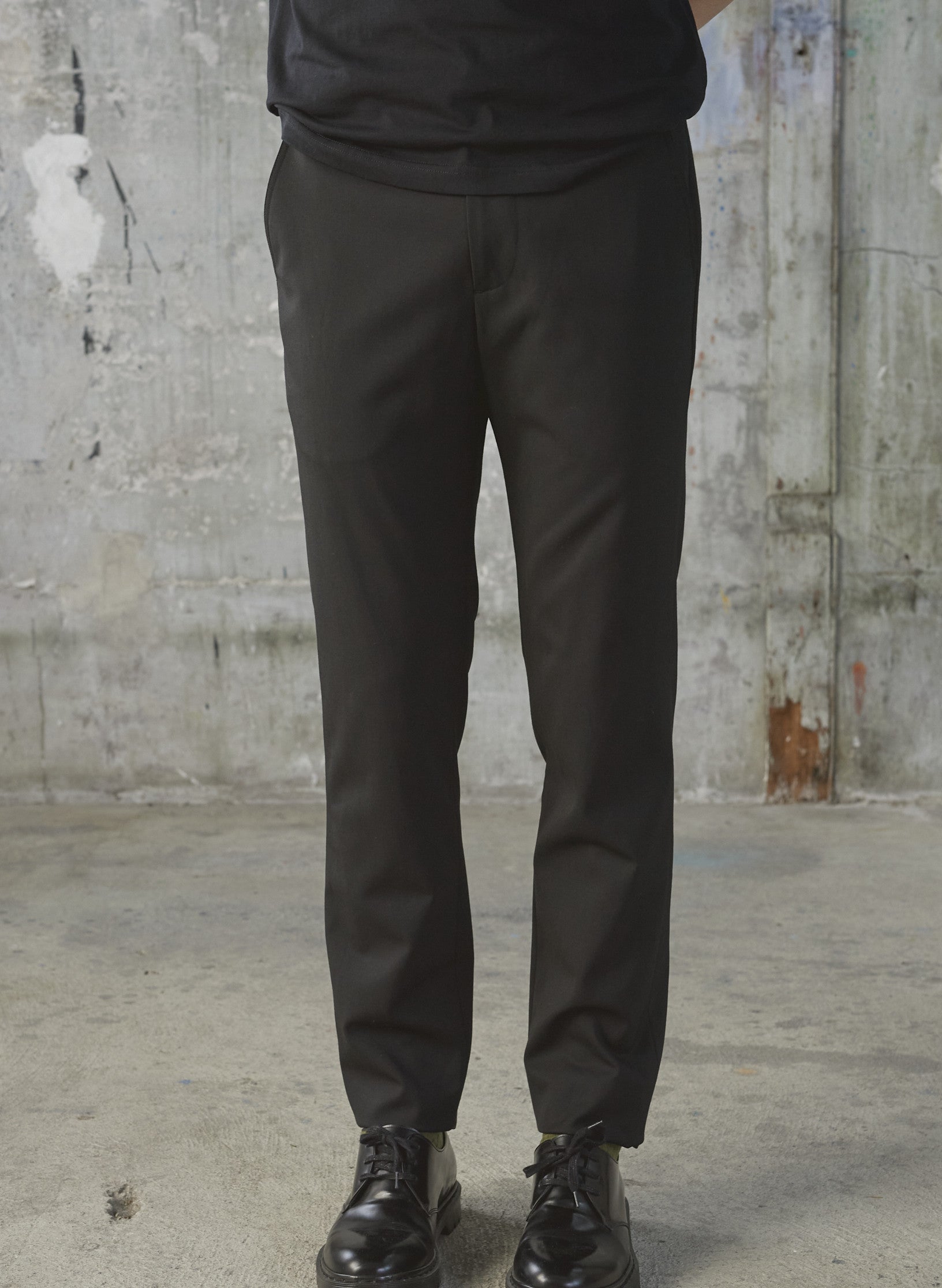 pantalon droit infroissable noir homme