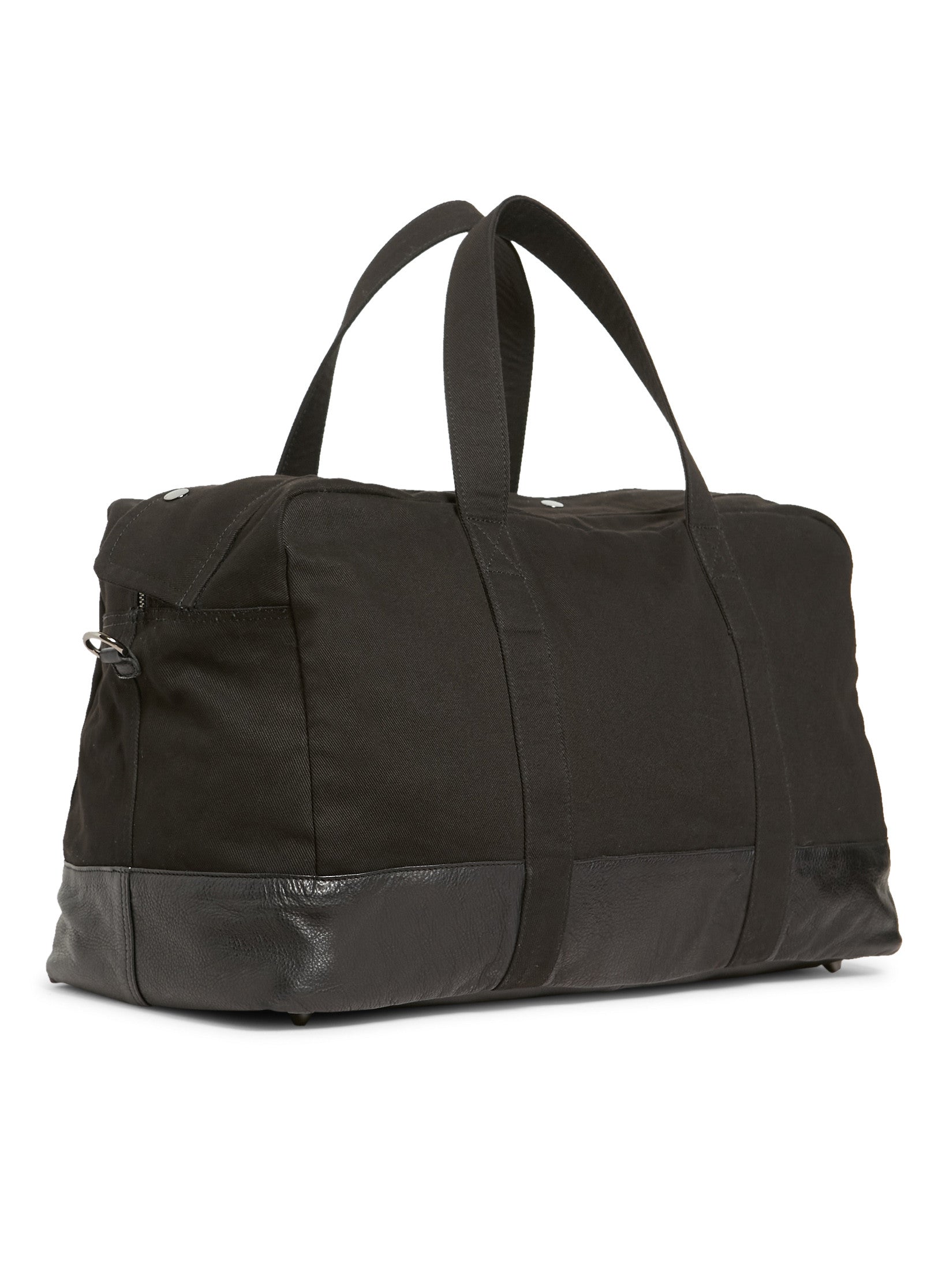 sac 48h noir cuir toile coton