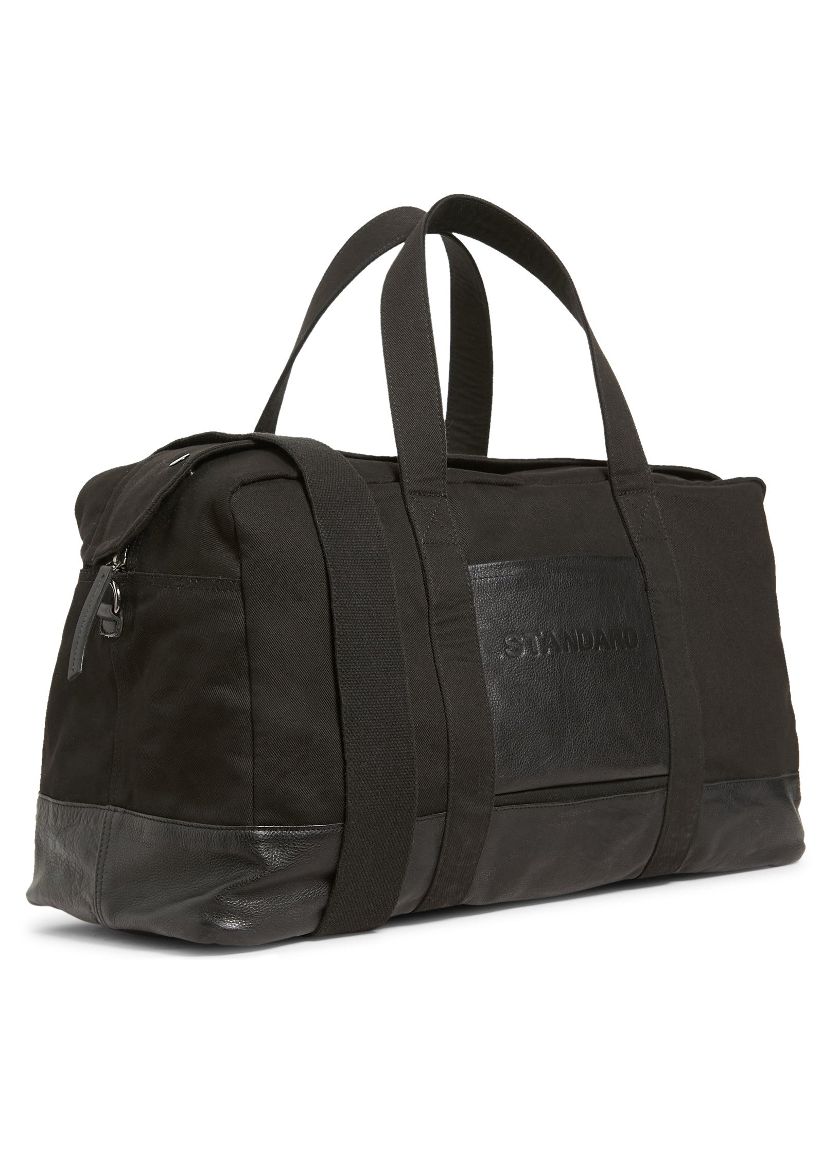 sac 48h noir cuir toile coton