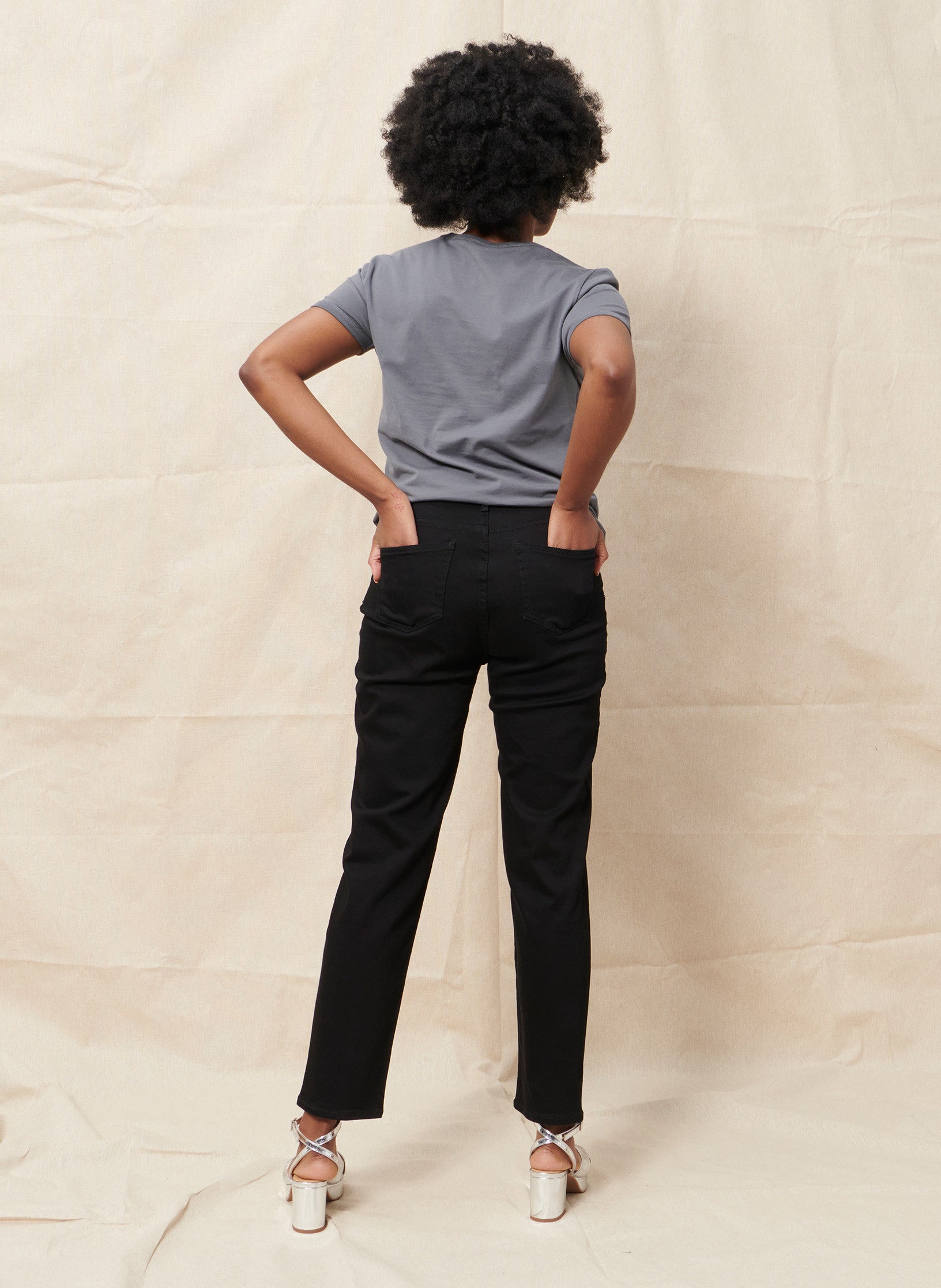 jean mom taille haute