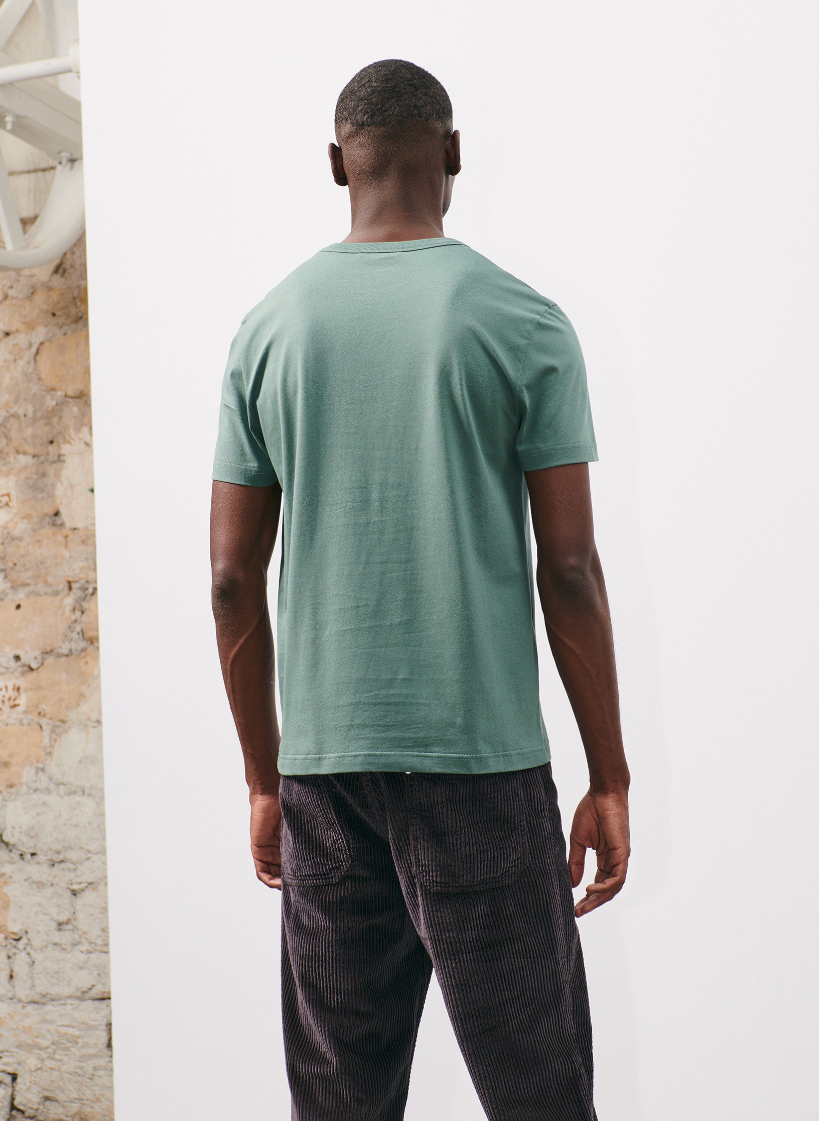 tee shirt coton organique vert homme