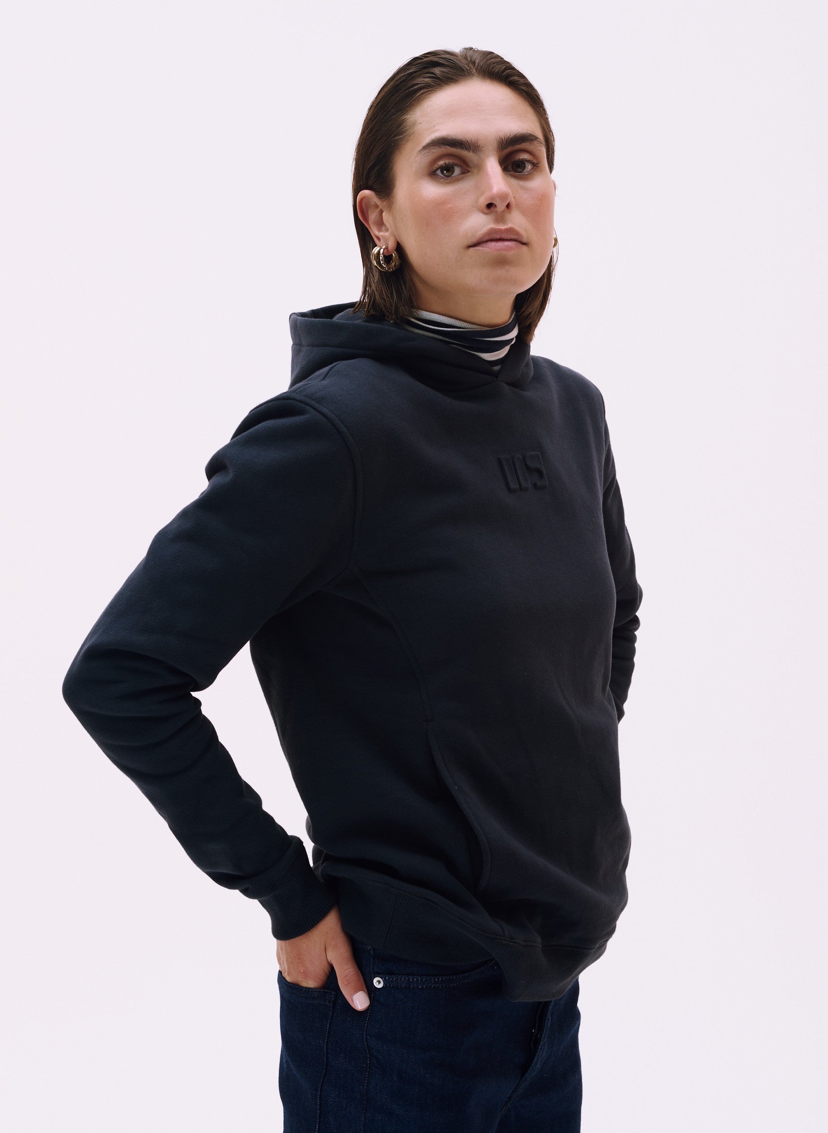 hoodie homme bleu coton organique