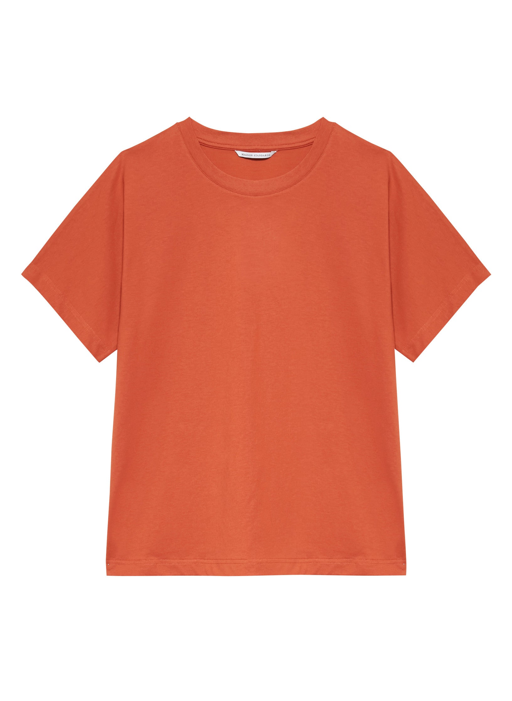 tee shirt manches kimono coton organique femme terracotta