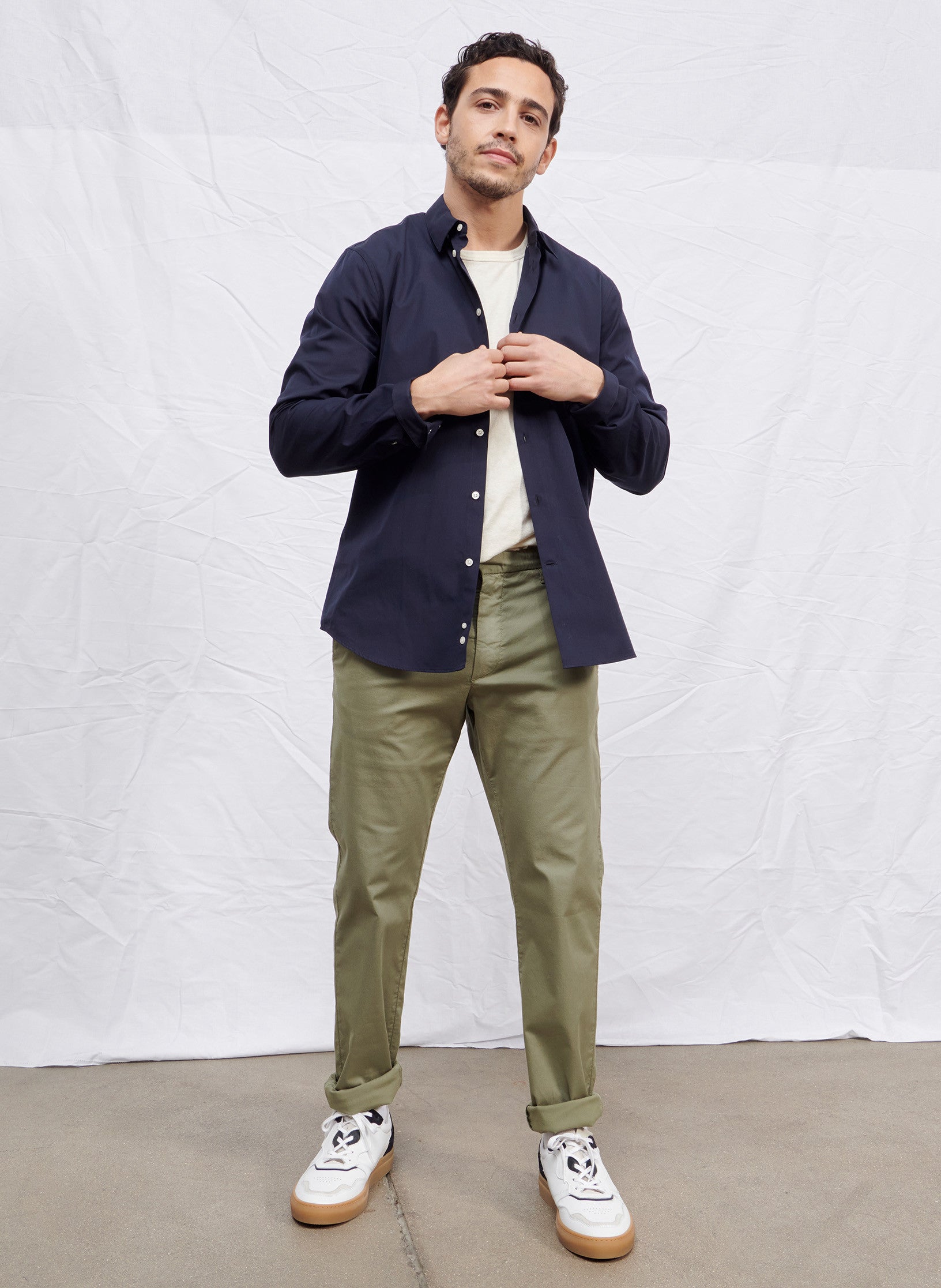 chino light kaki homme