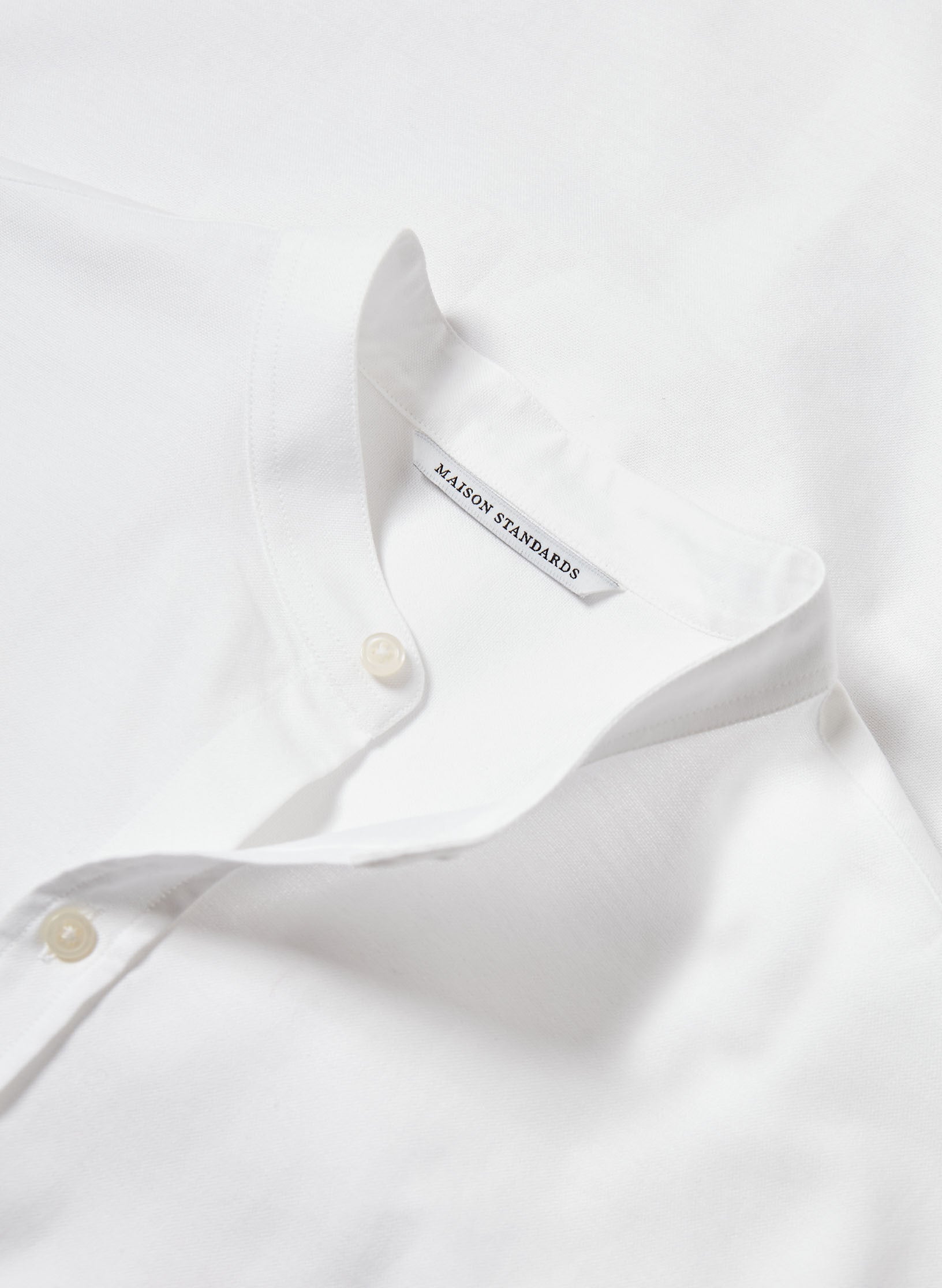 chemise col mao blanc homme