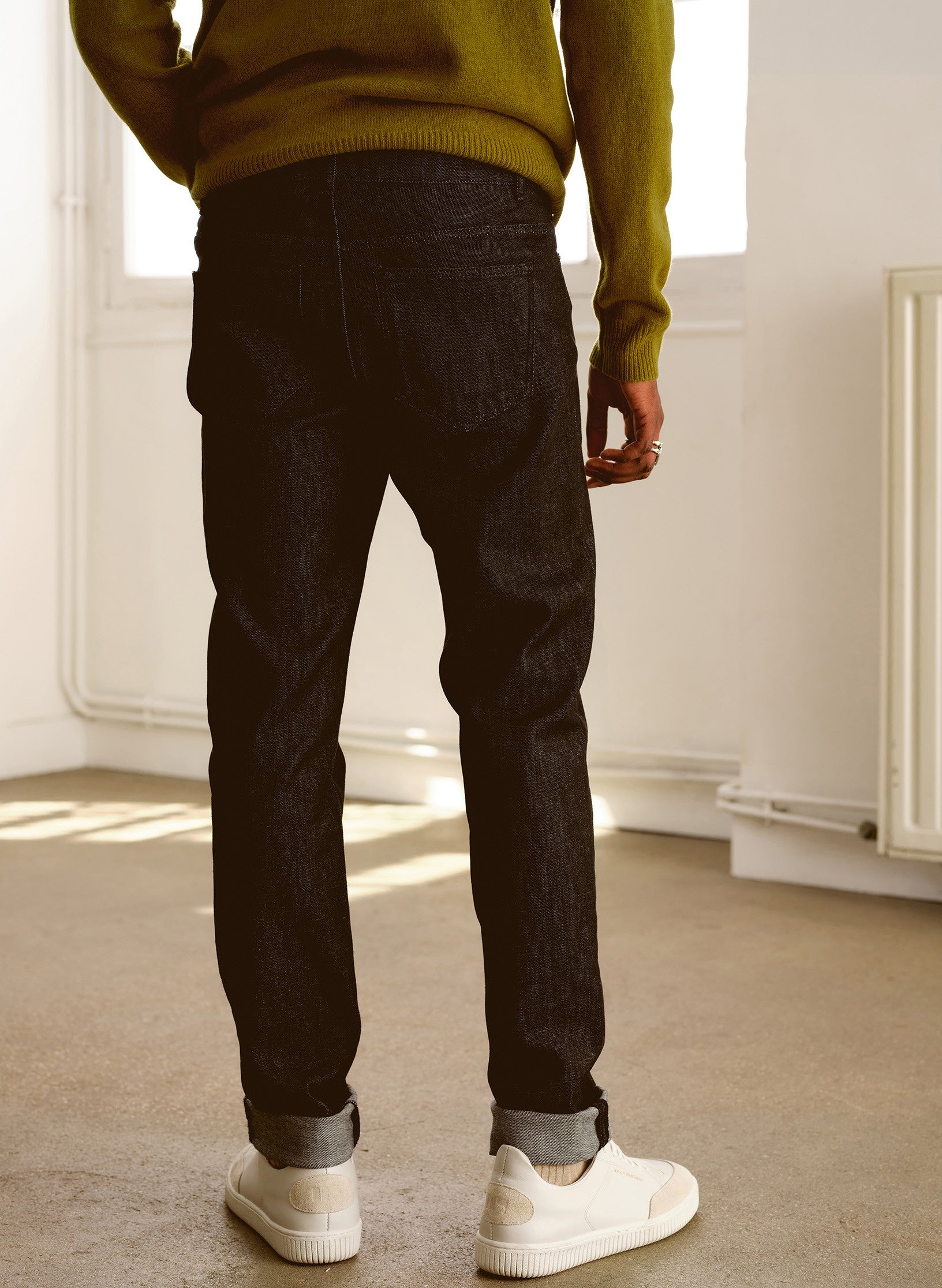 jean slim elvis homme noir delave