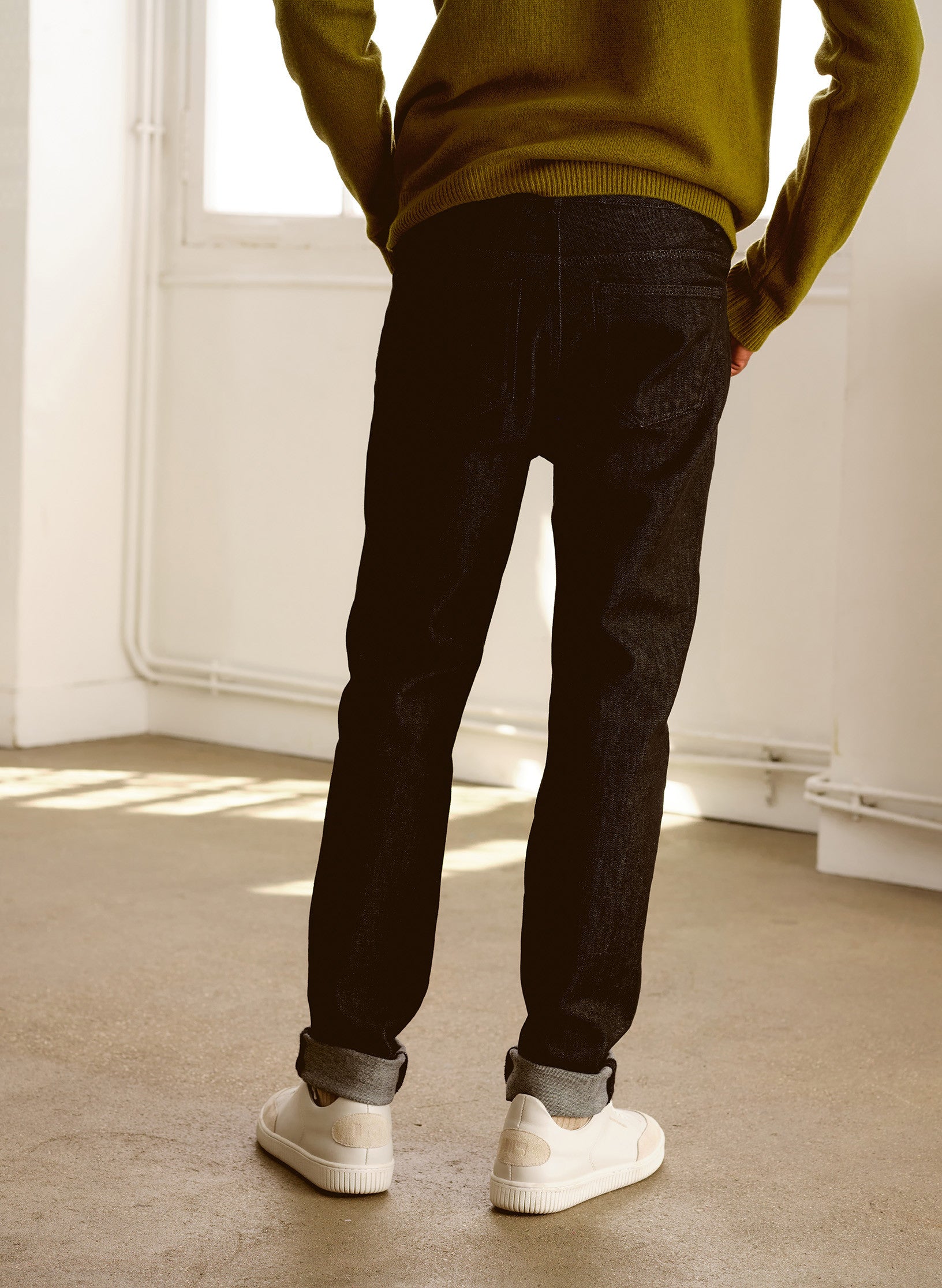 jean slim elvis homme noir delave