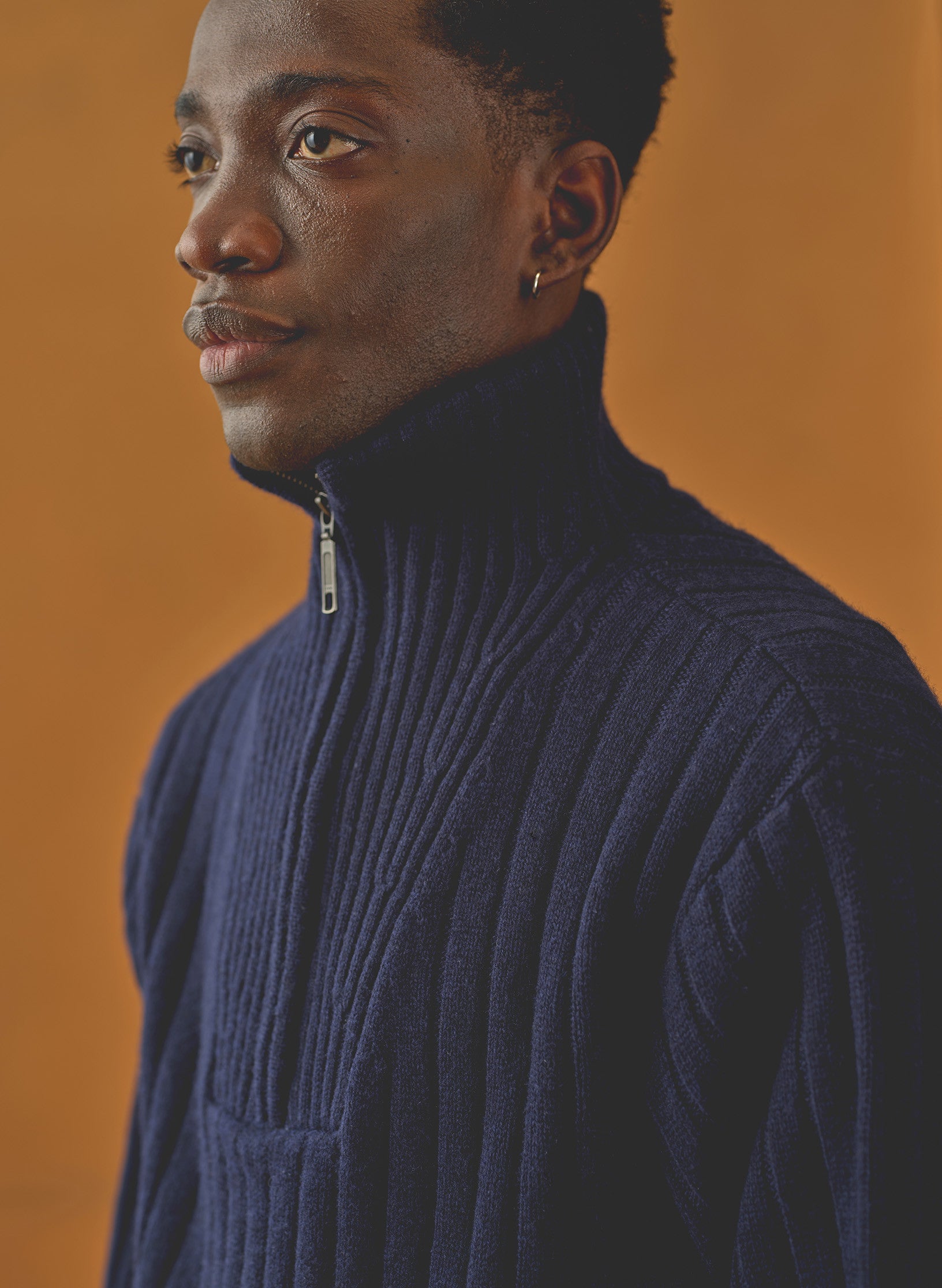 pull camionneur 100 laine navy homme