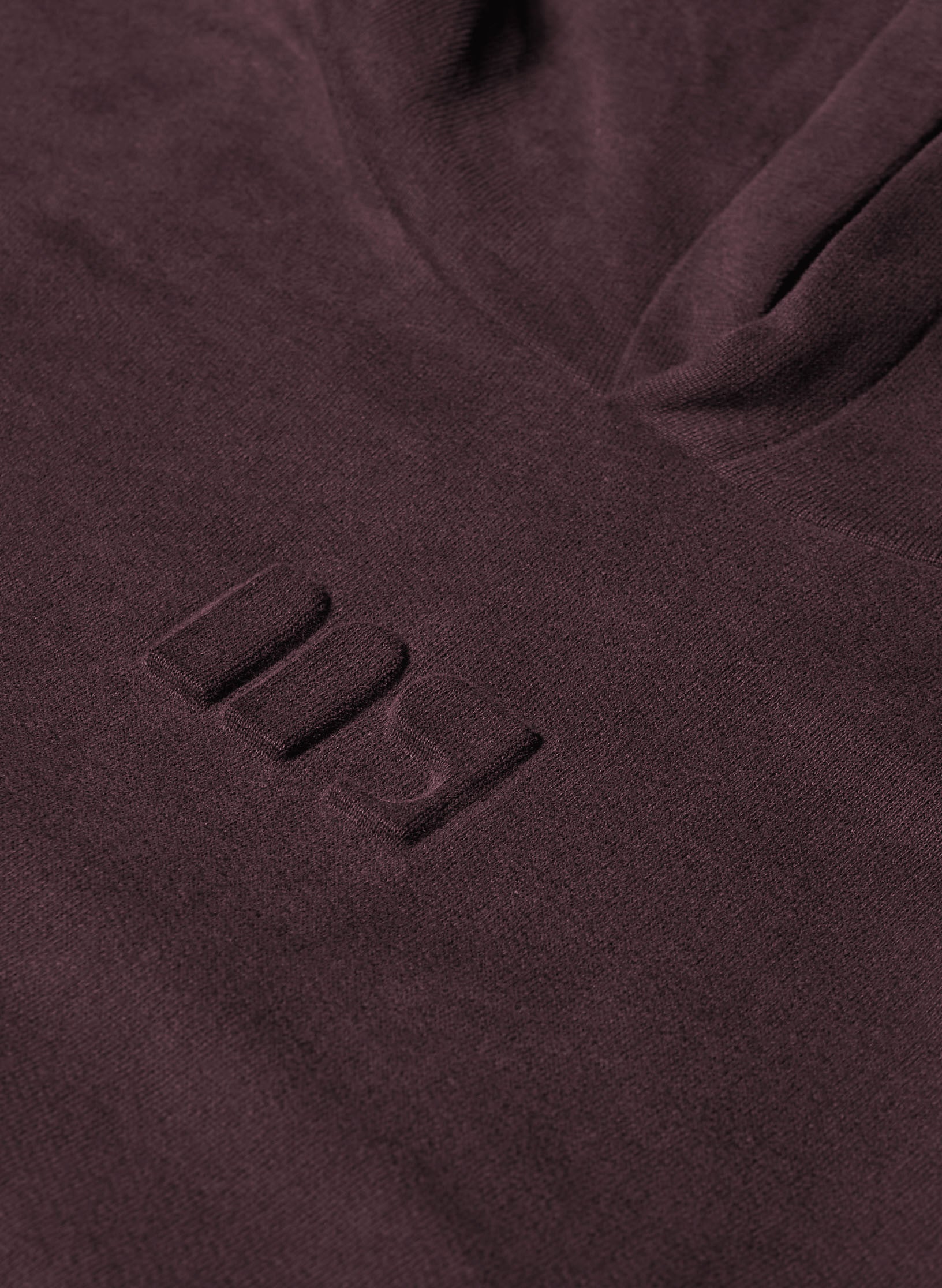 hoodie homme bordeaux coton