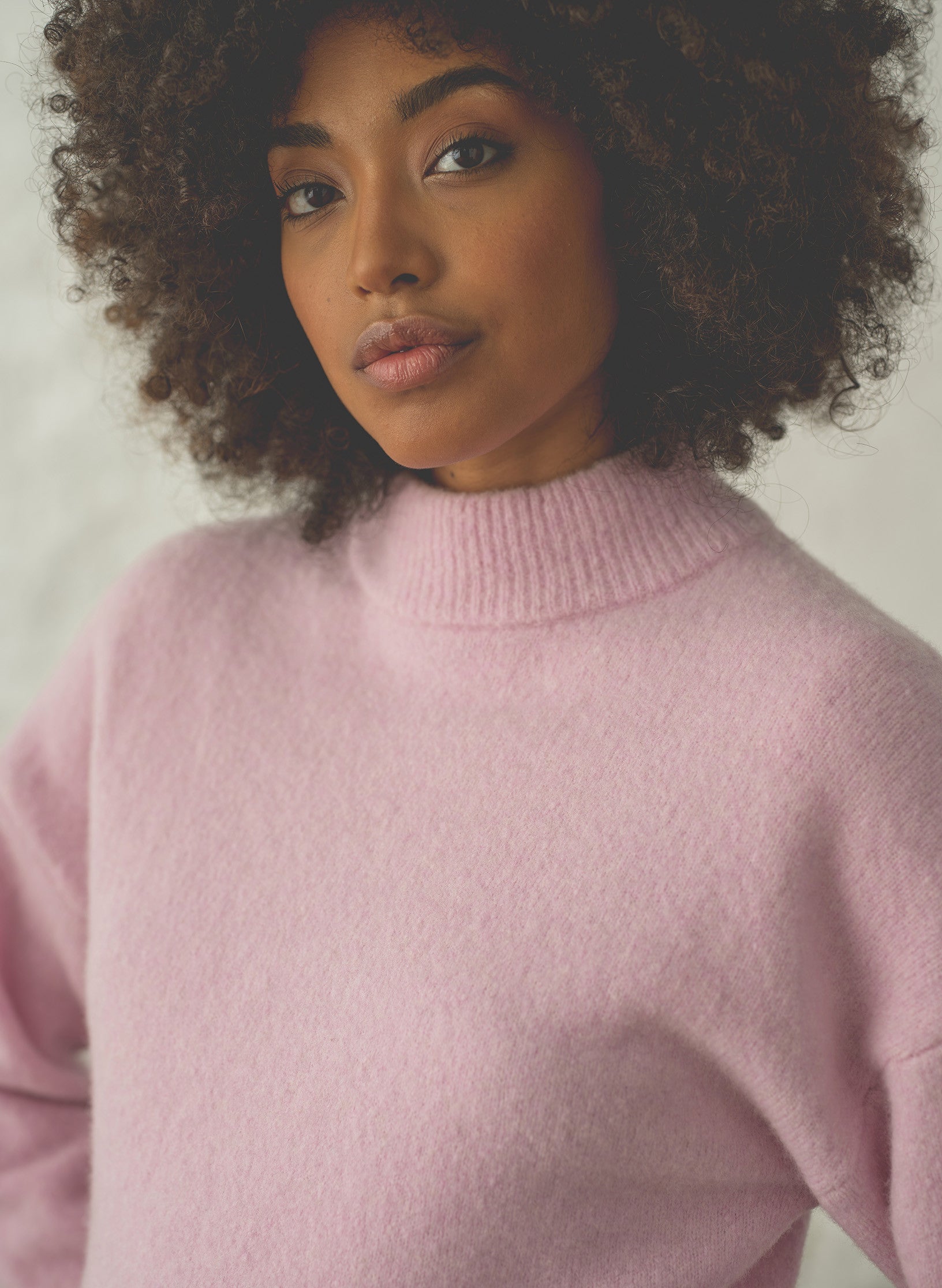 pull fils femme rose