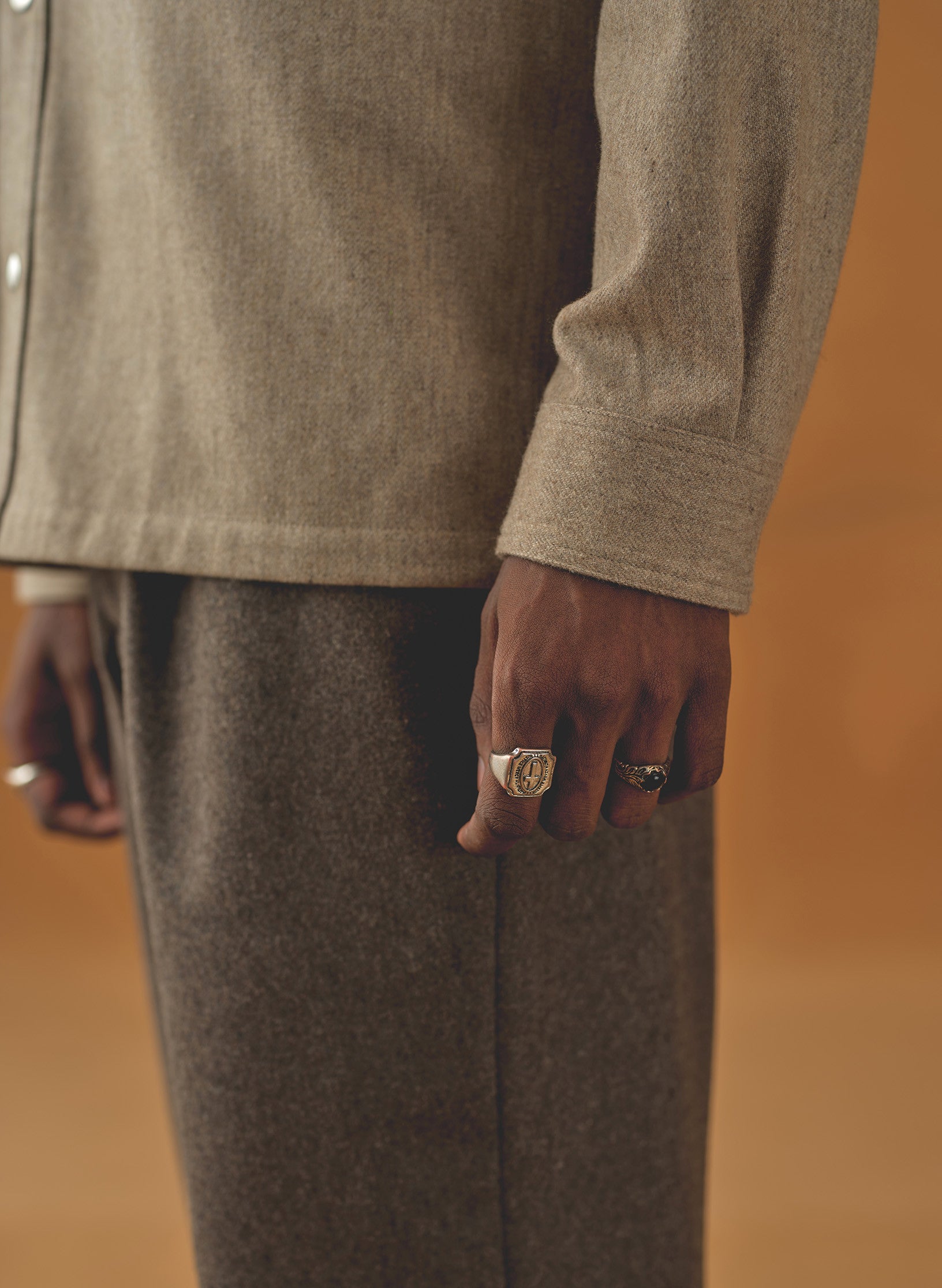 surchemise flanelle beige homme