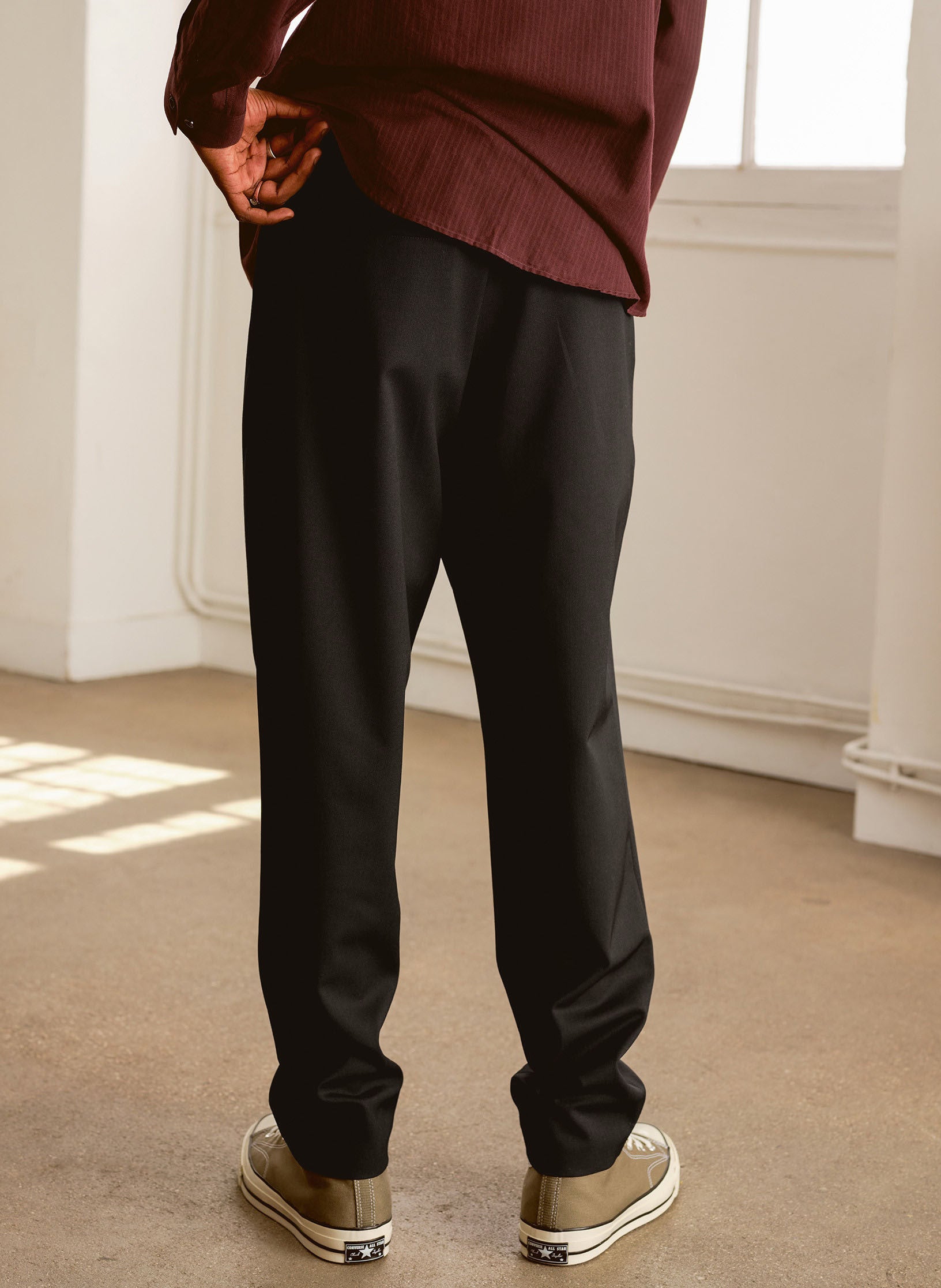 pantalon loose infroissable