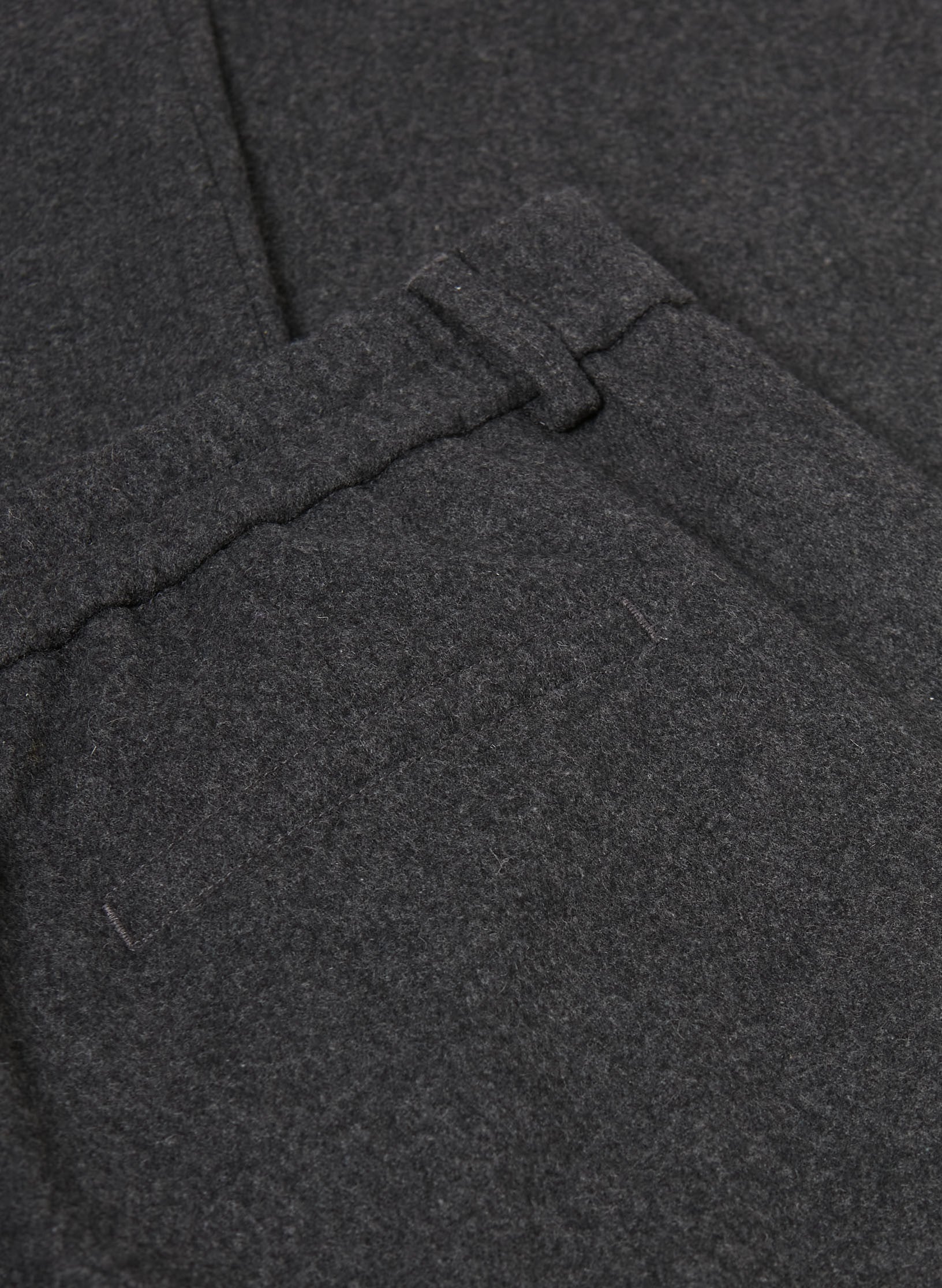 pantalon droit flanelle gris homme