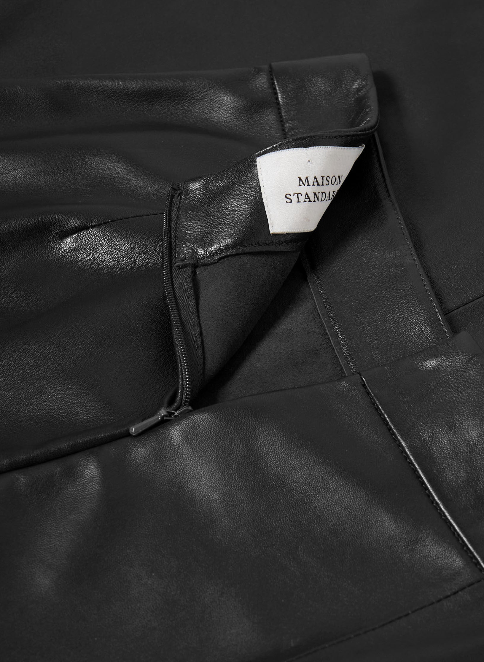 jupe longue cuir noir femme