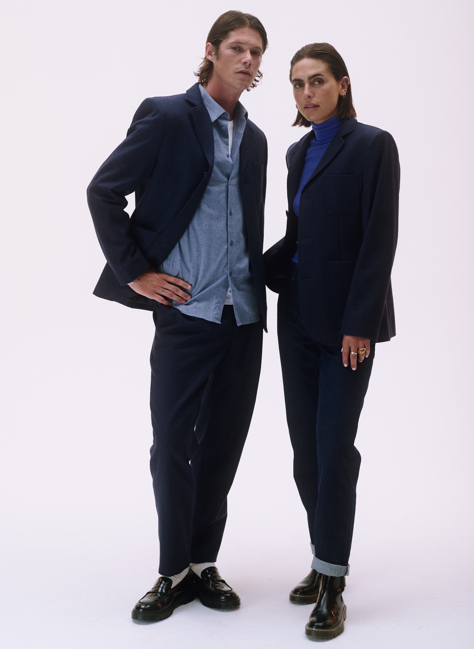 jean loose droit brut rince homme