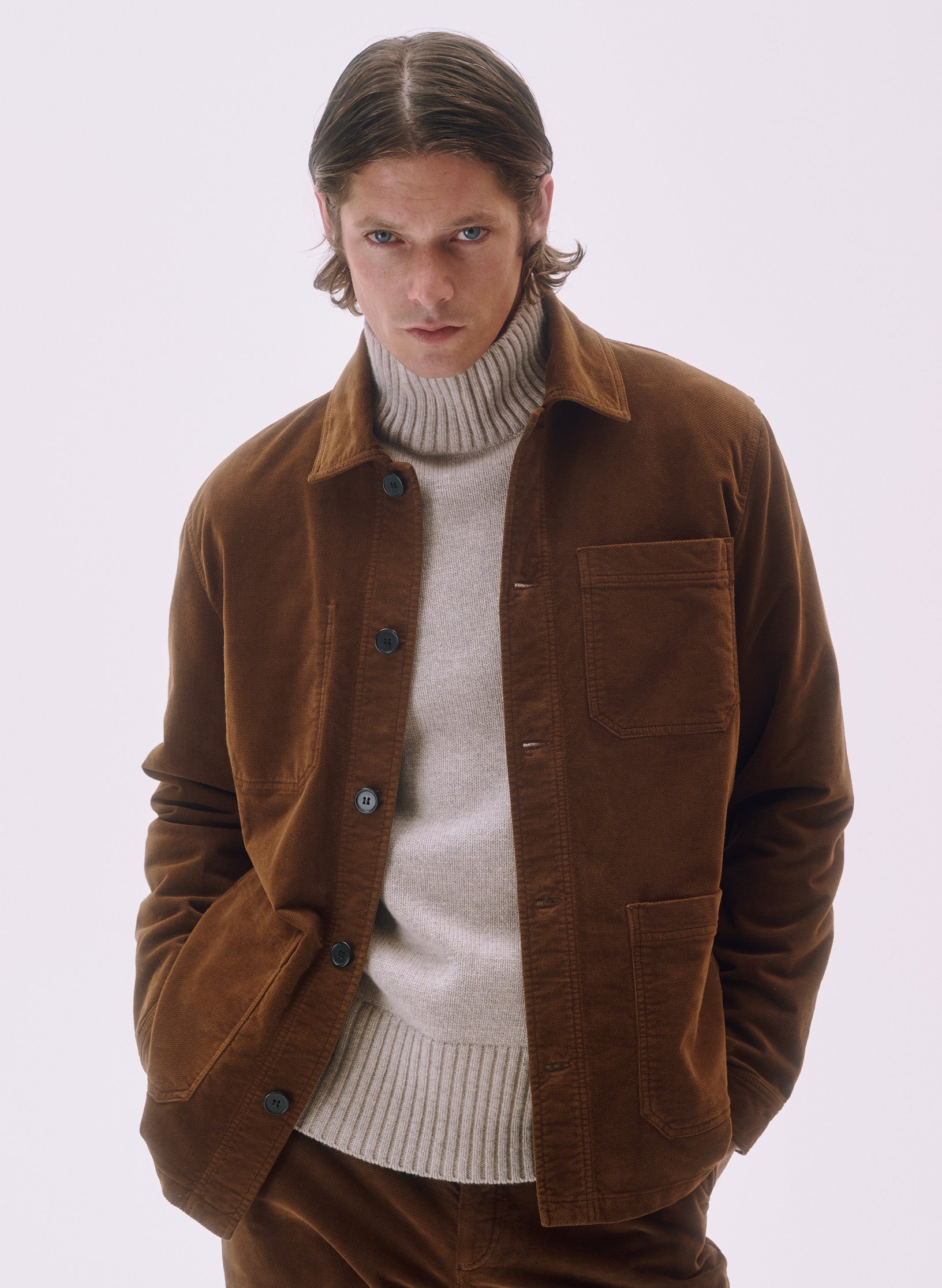 veste peintre velours marron homme femme oekotex