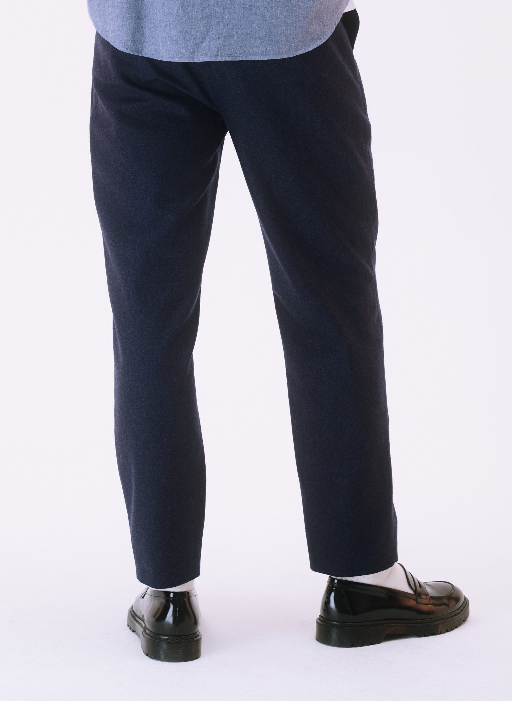 pantalon pince loose flanelle bleu homme femme unisexe