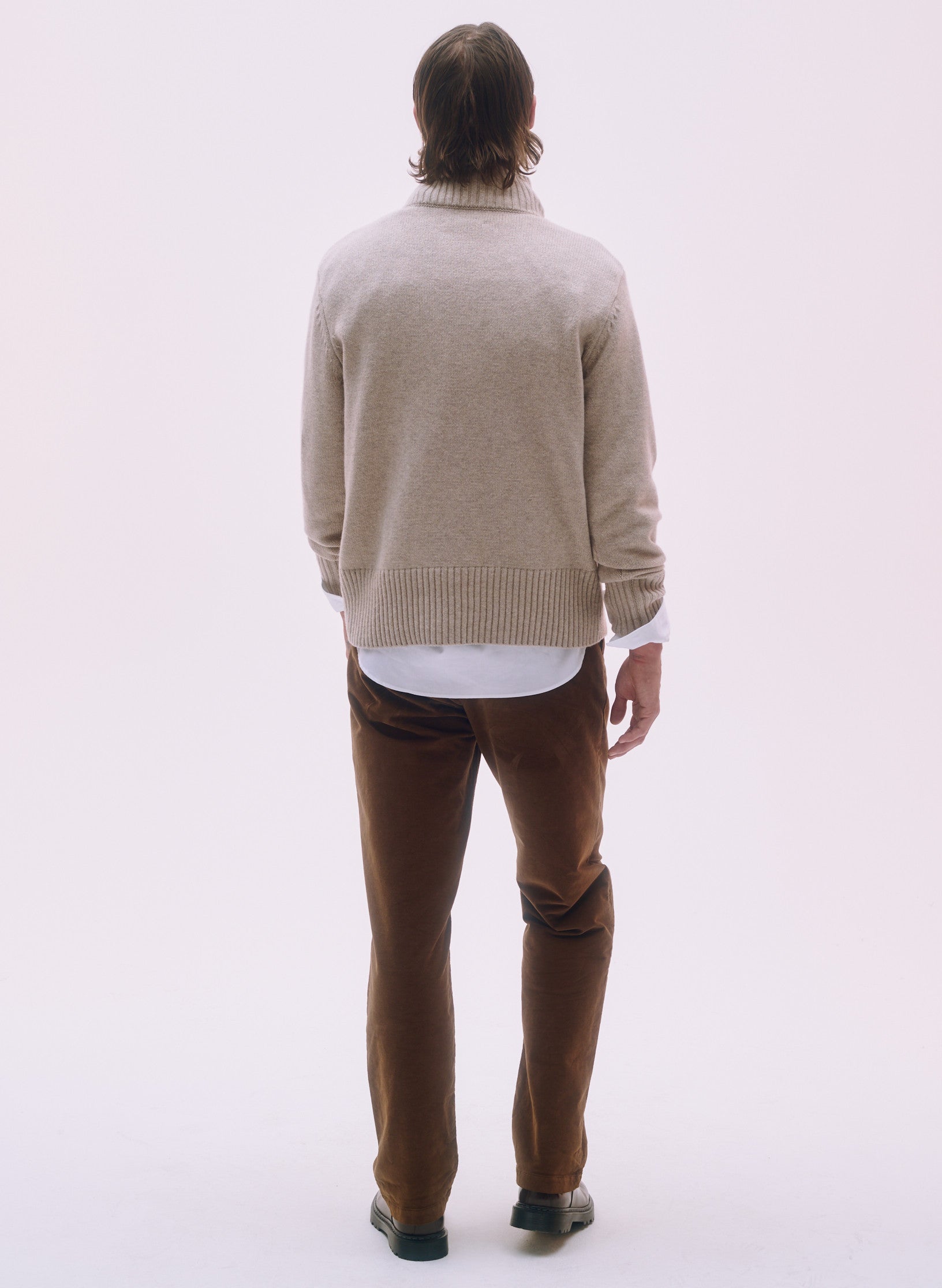 pantalon large velours marron homme femme