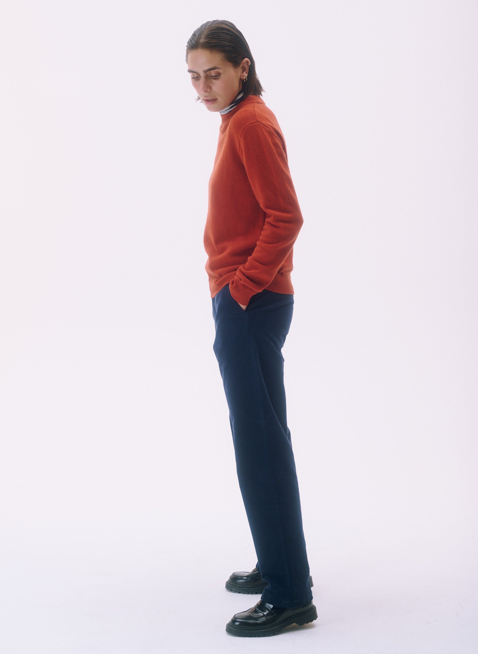 pull rdc laine orange homme femme unisexe