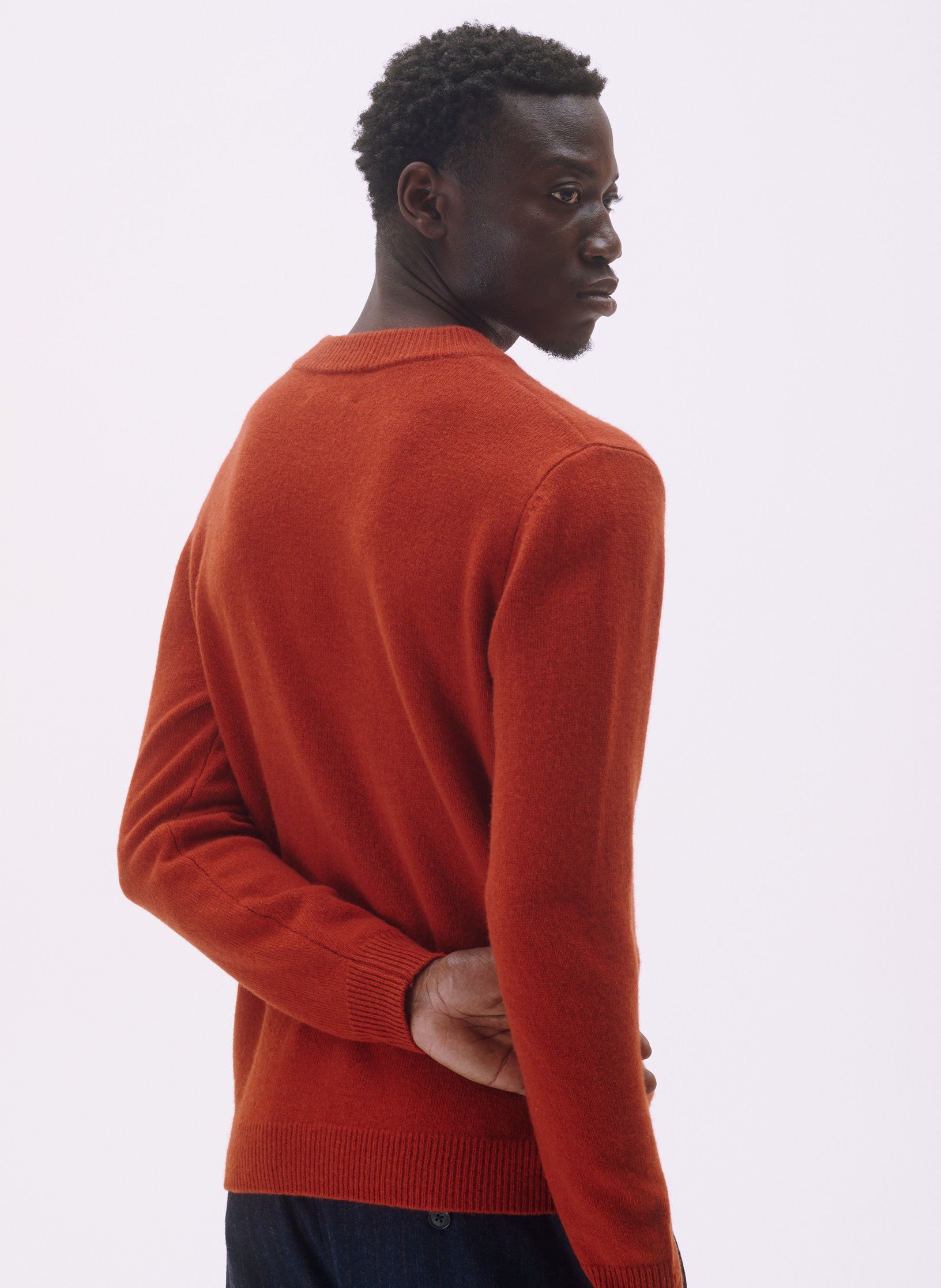 pull rdc laine orange homme femme unisexe