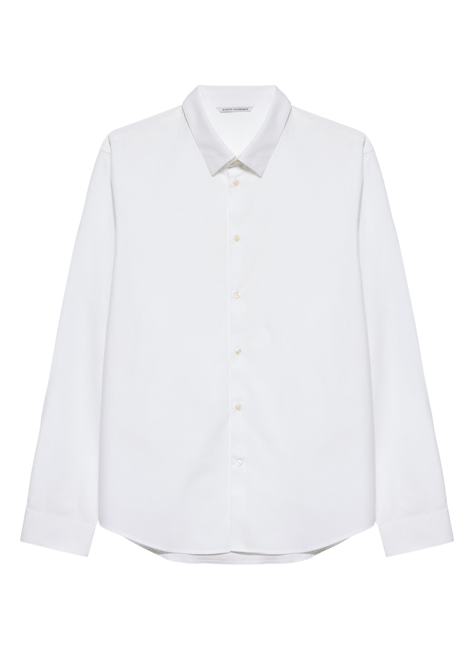 chemise semi ajustee popeline blanc homme