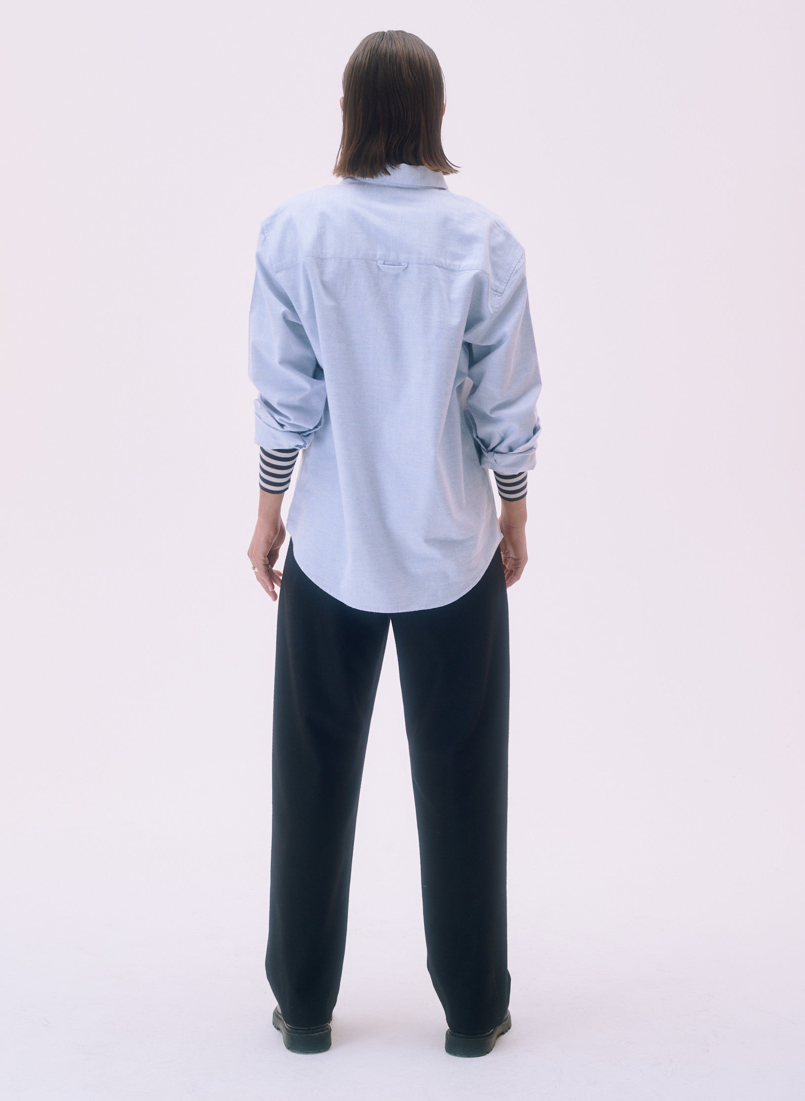 chemise flanelle oversized unisexe homme femme coton bleu