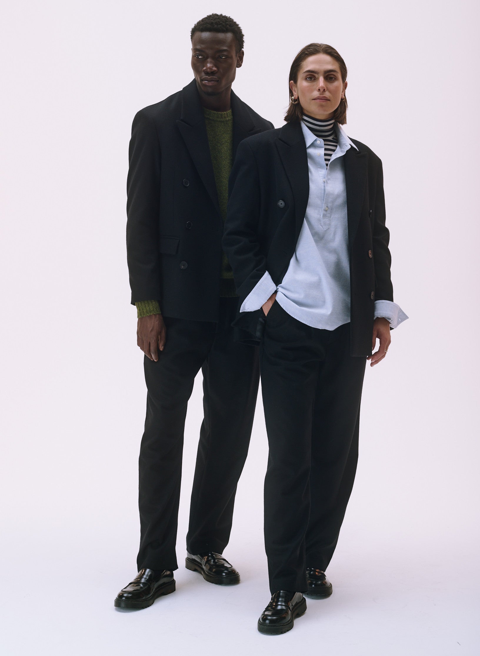 chemise flanelle oversized unisexe homme femme coton bleu