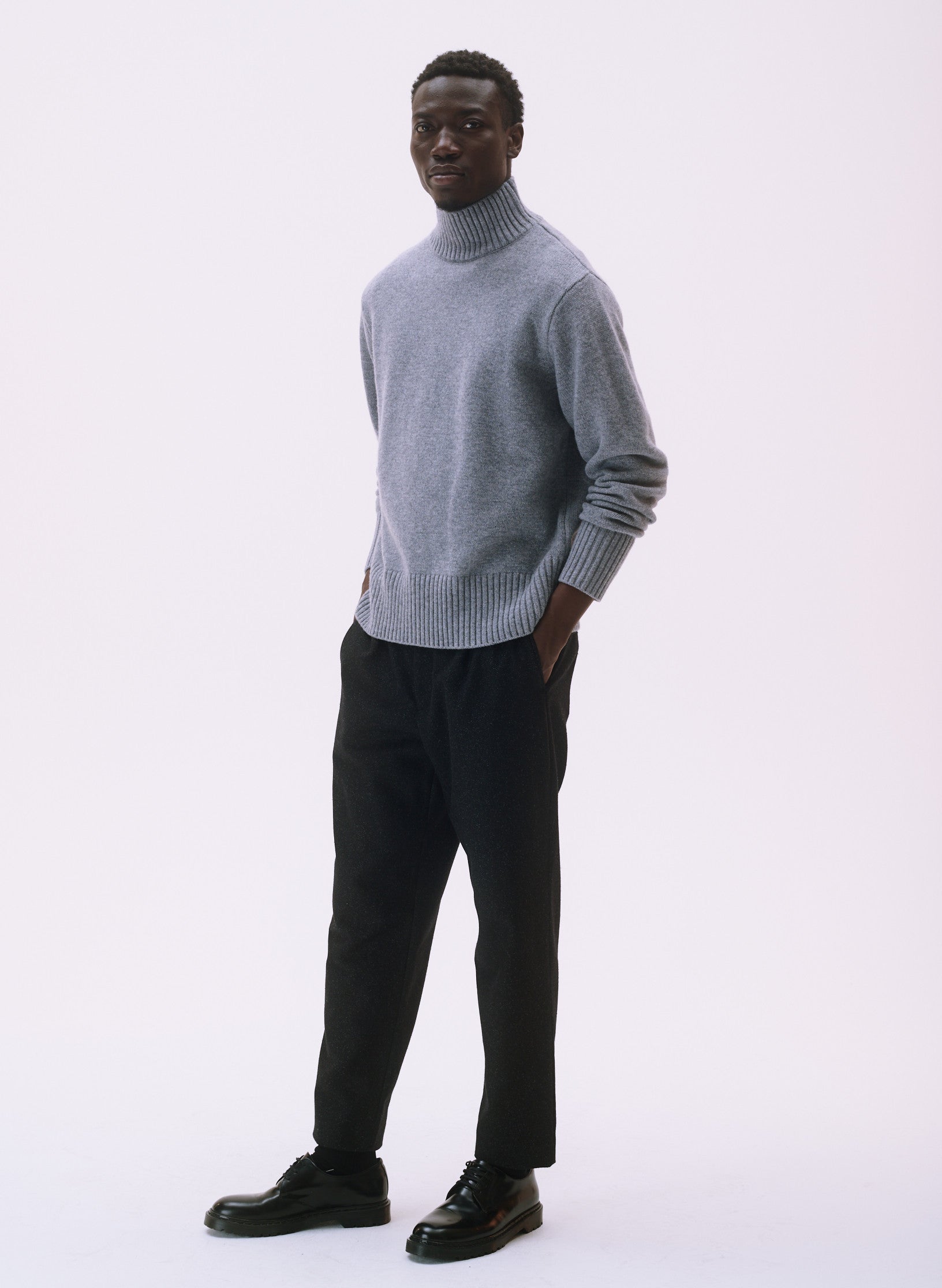 pull oversized 100 laine col montant homme femme unisexe