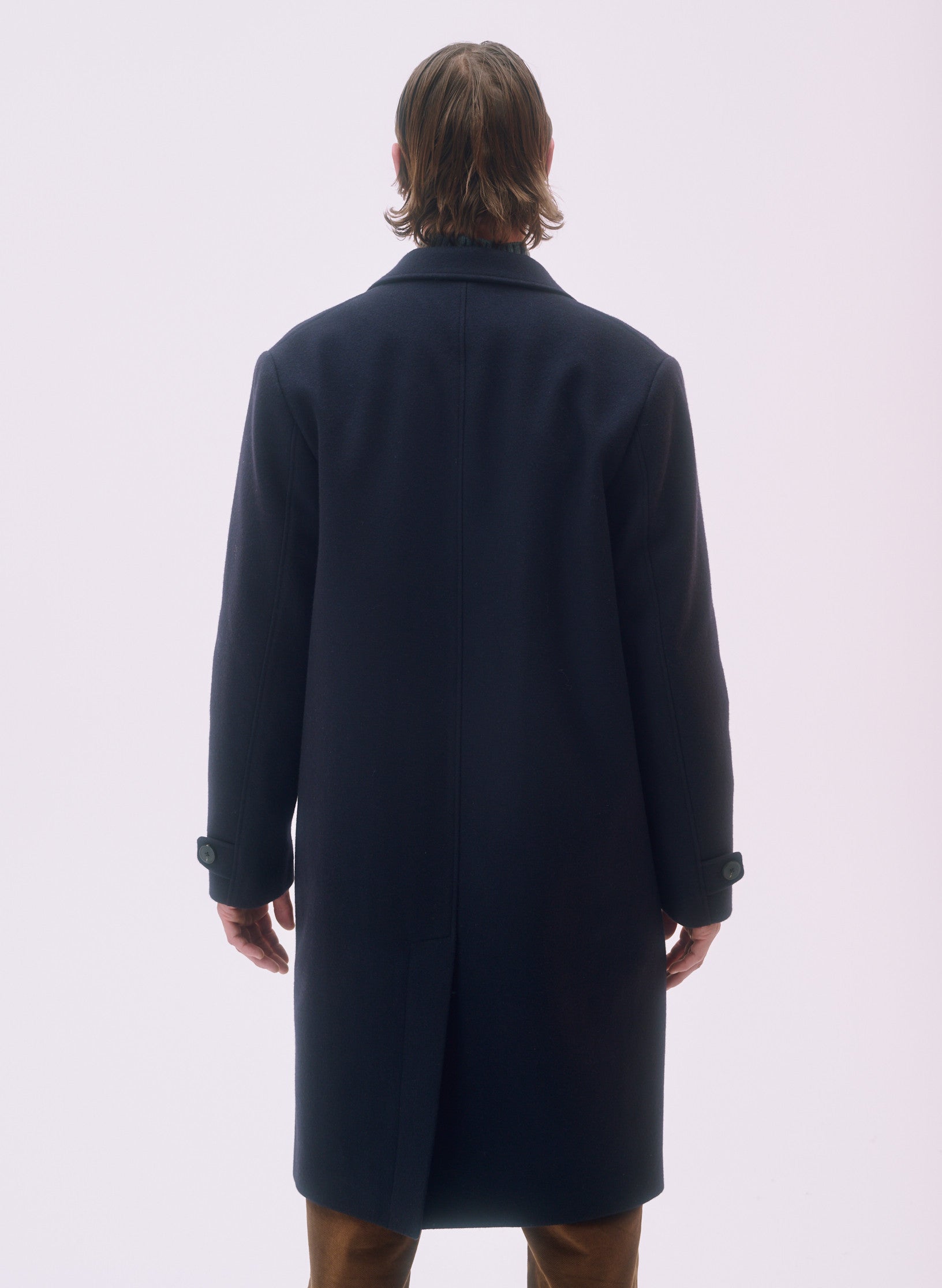 manteau pardessus laine unisexe homme femme bleu