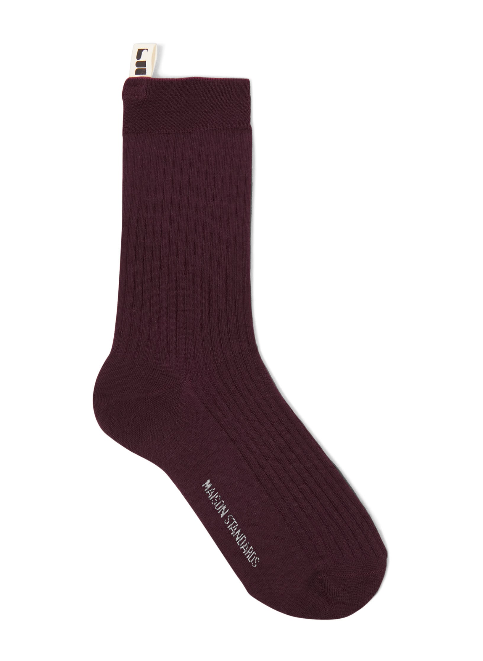 chaussettes unies unisexes homme femme coton bordeaux