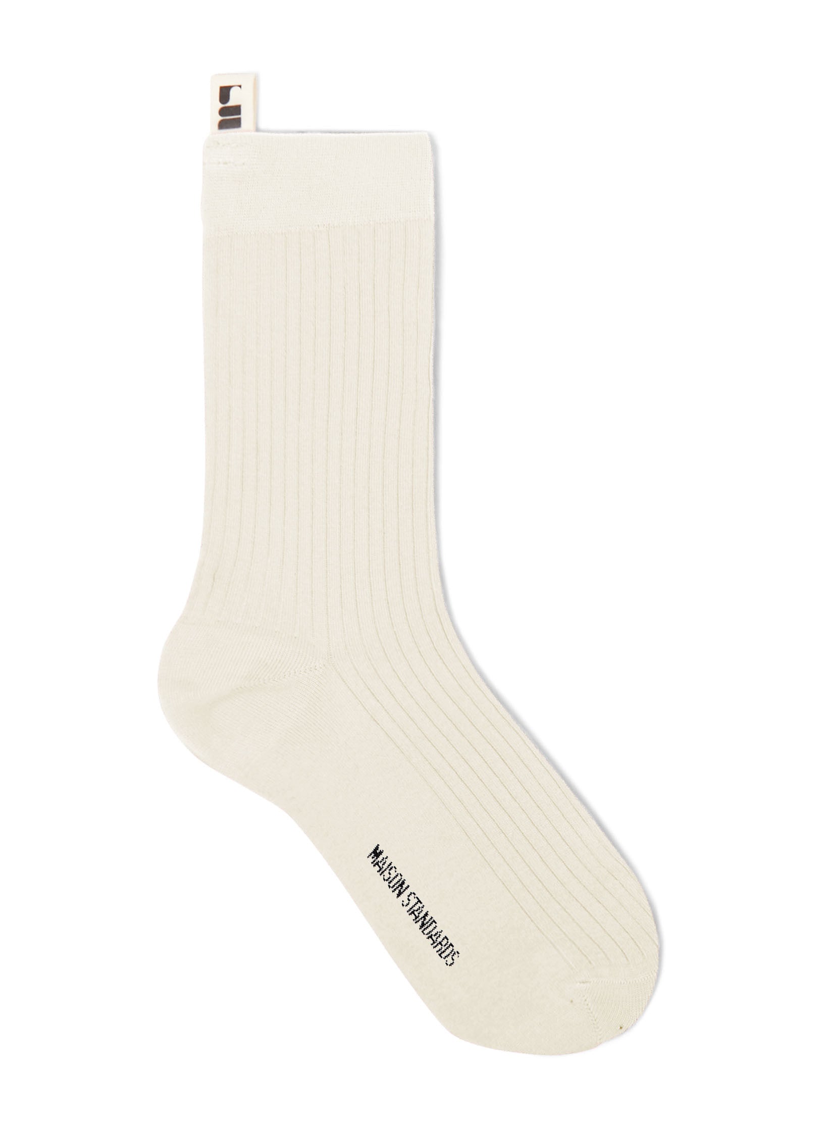 chaussette unie ecrue unisexe homme femme coton