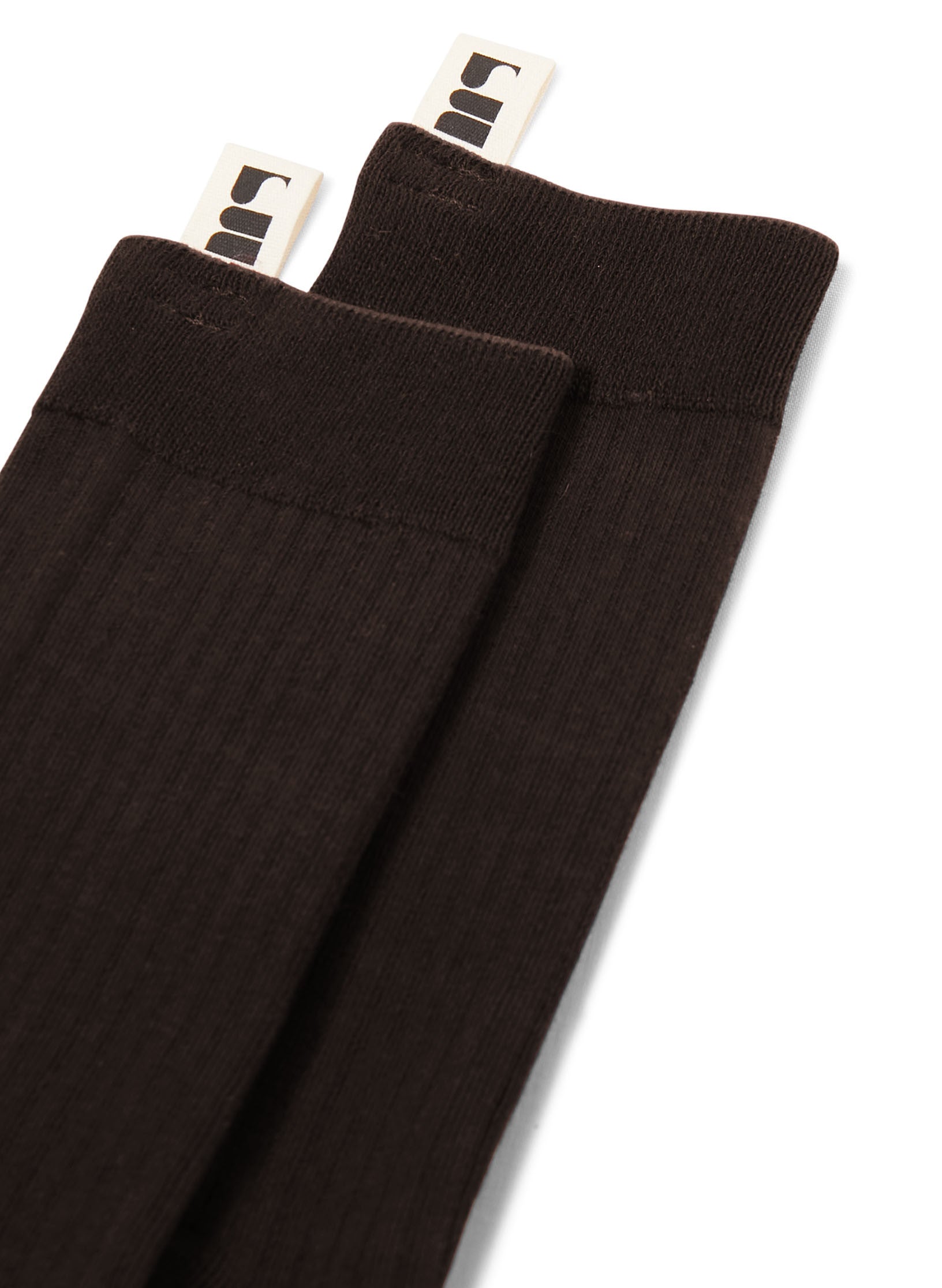 chaussette unie marron unisexe homme femme coton