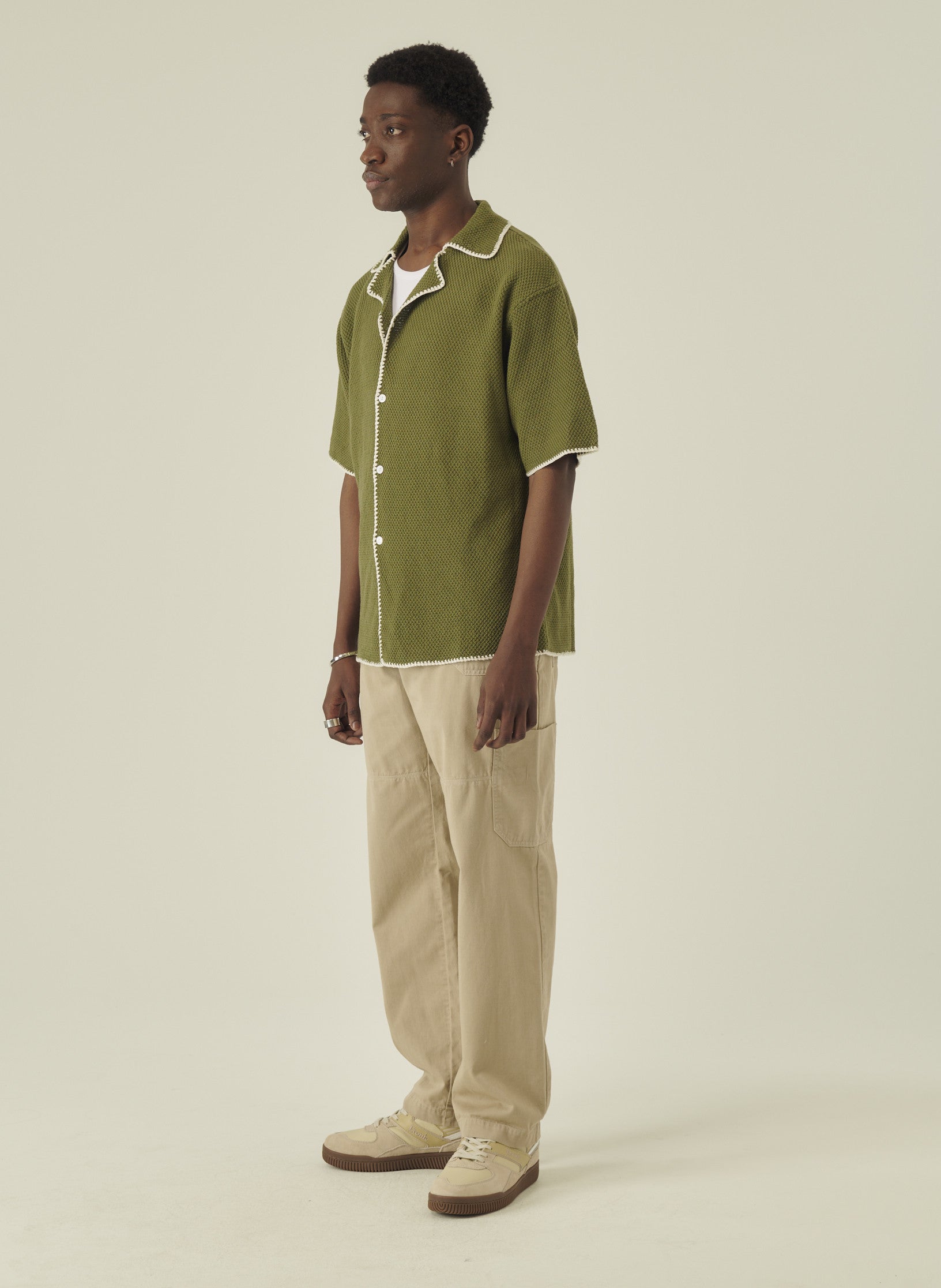 cargo pantalon loose beige homme femme unisexe