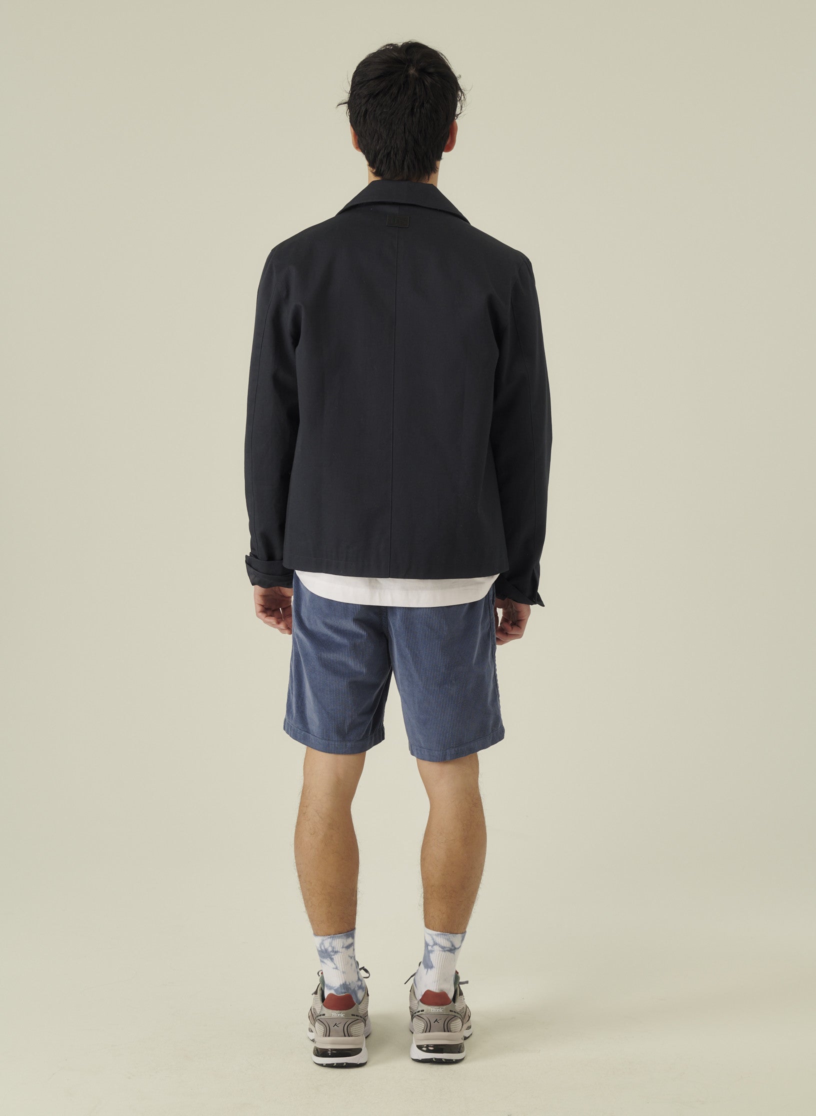 blouson zippe trucker deperlant bleu homme