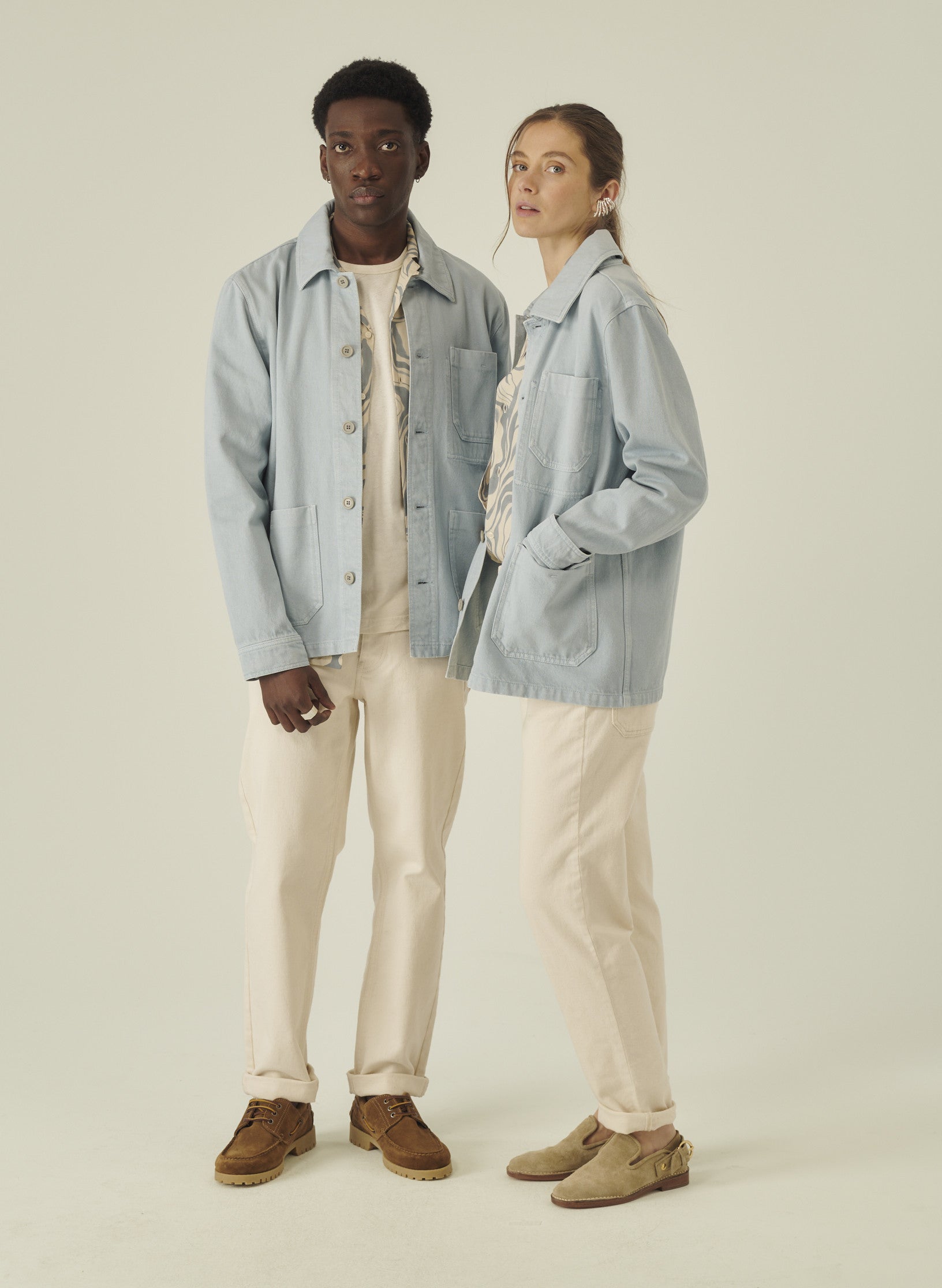 veste peintre bleu homme femme unisexe