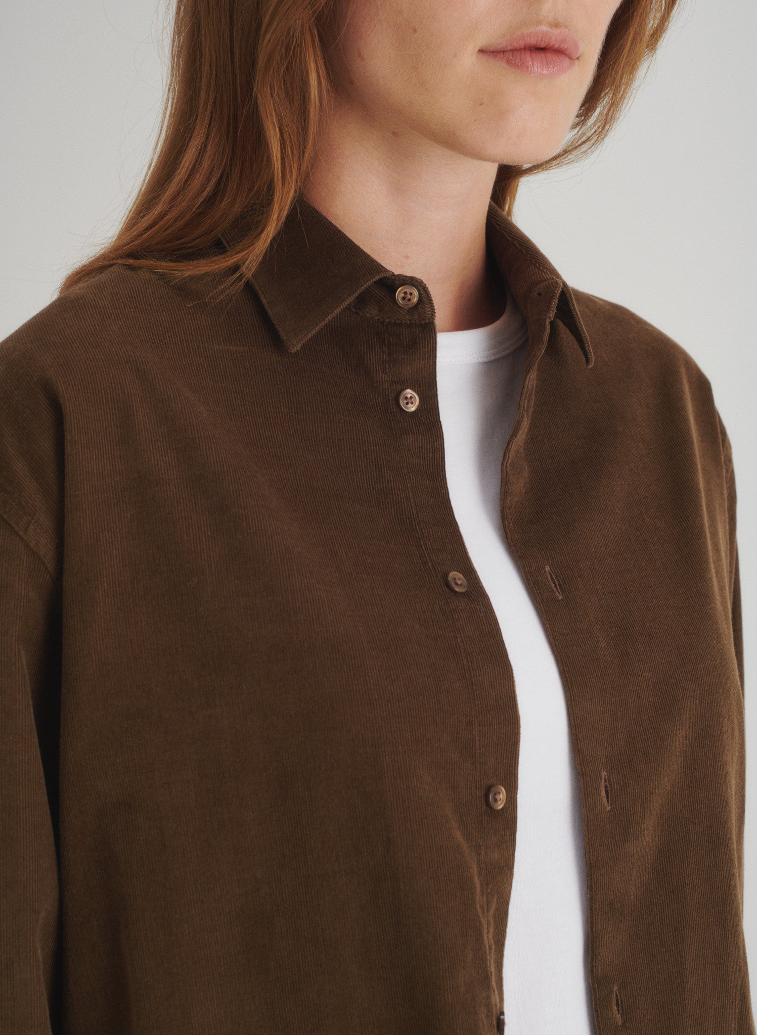 chemise loose velours