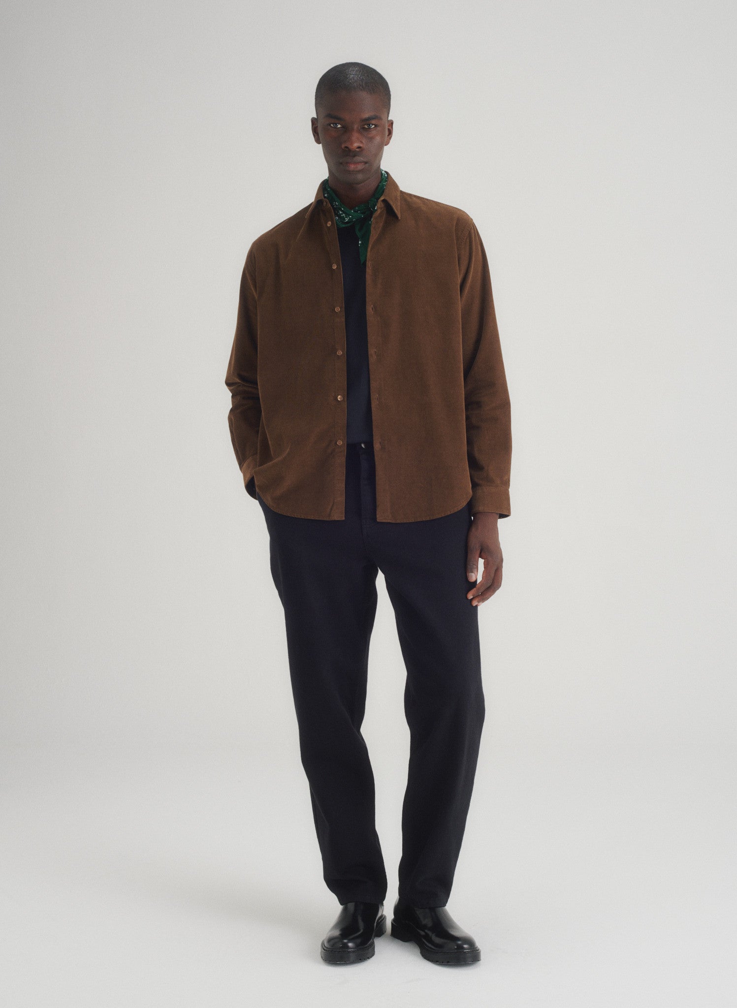 chemise loose velours