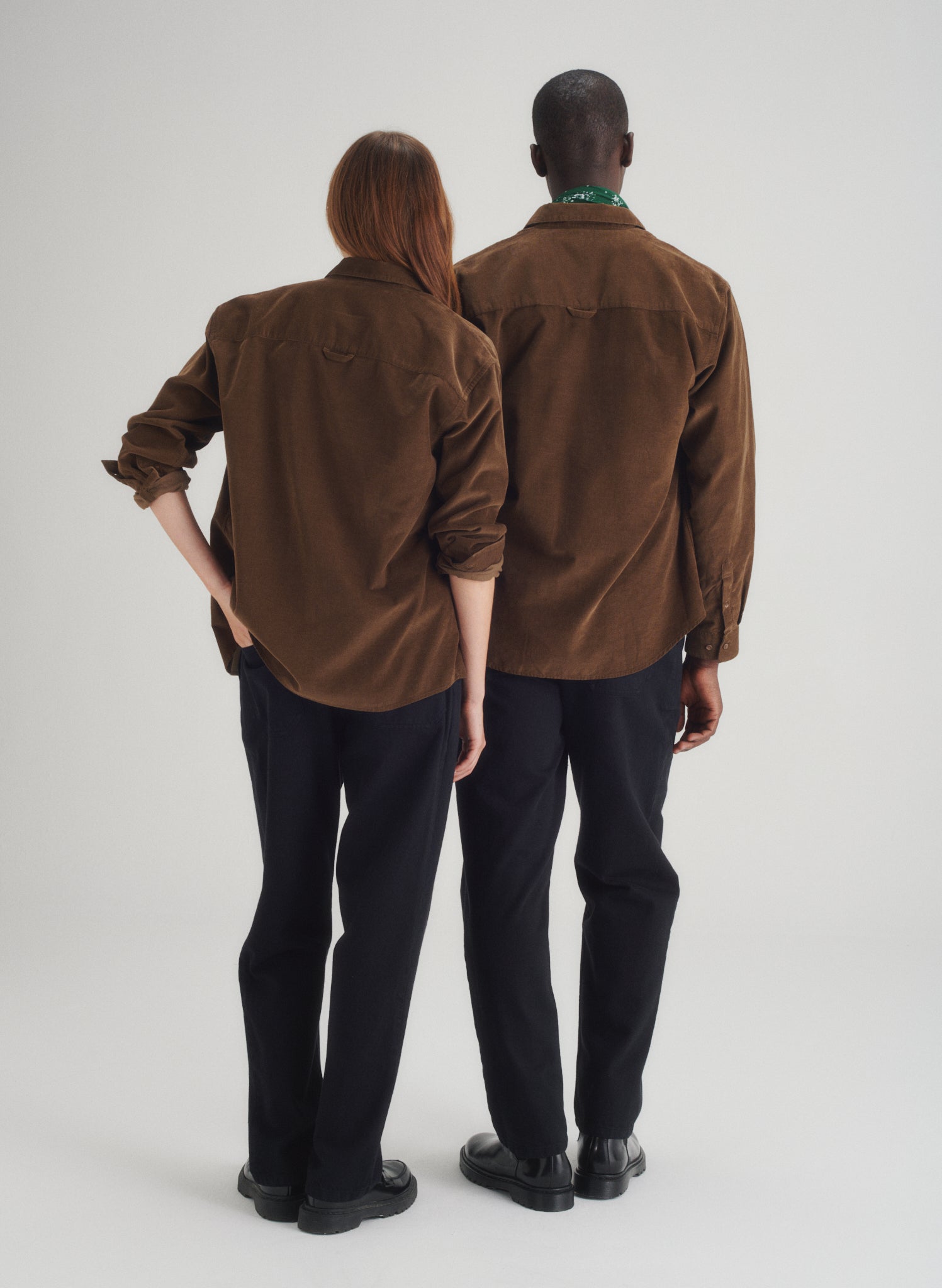 chemise loose velours