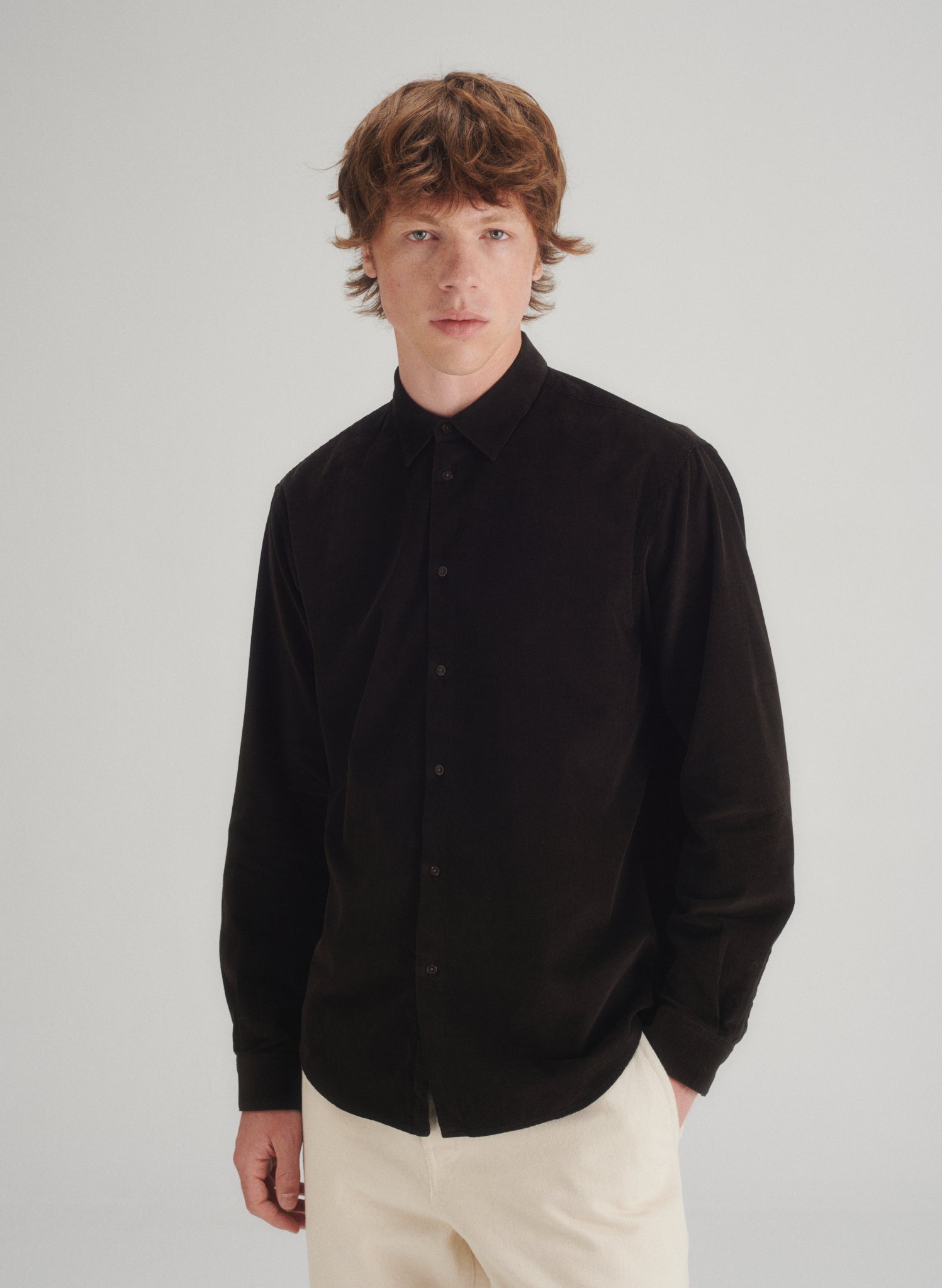 chemise loose velours 1