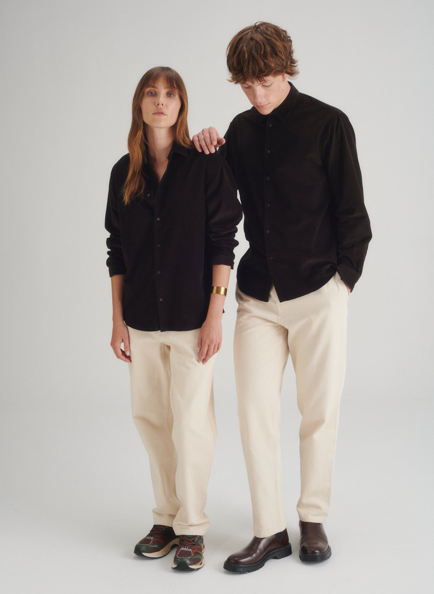 chemise loose velours 1