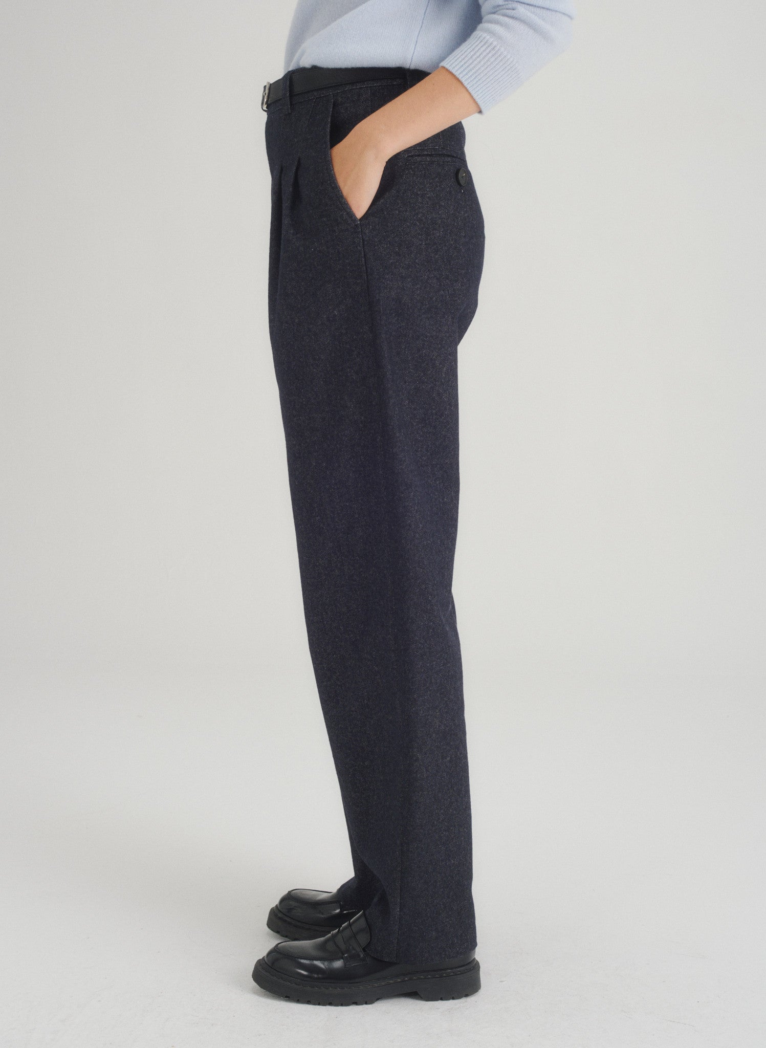 pantalon double pinces denim 1