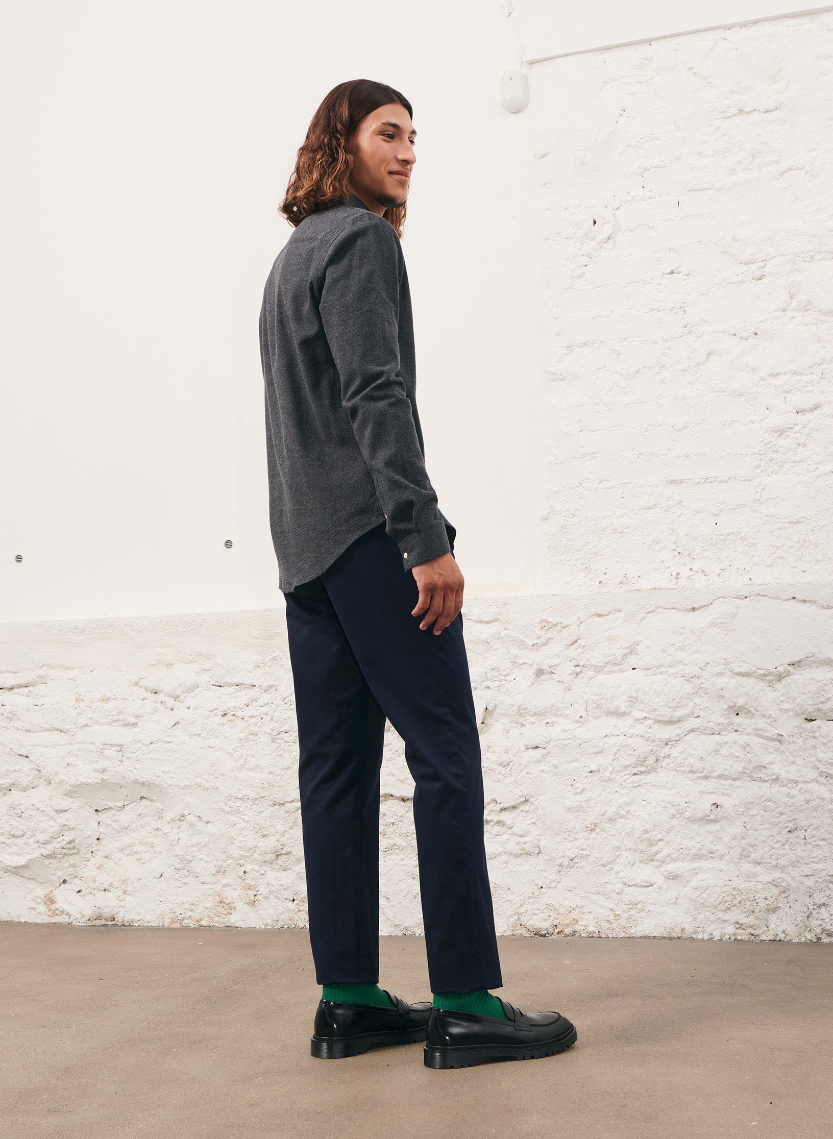 le chino slim homme marine