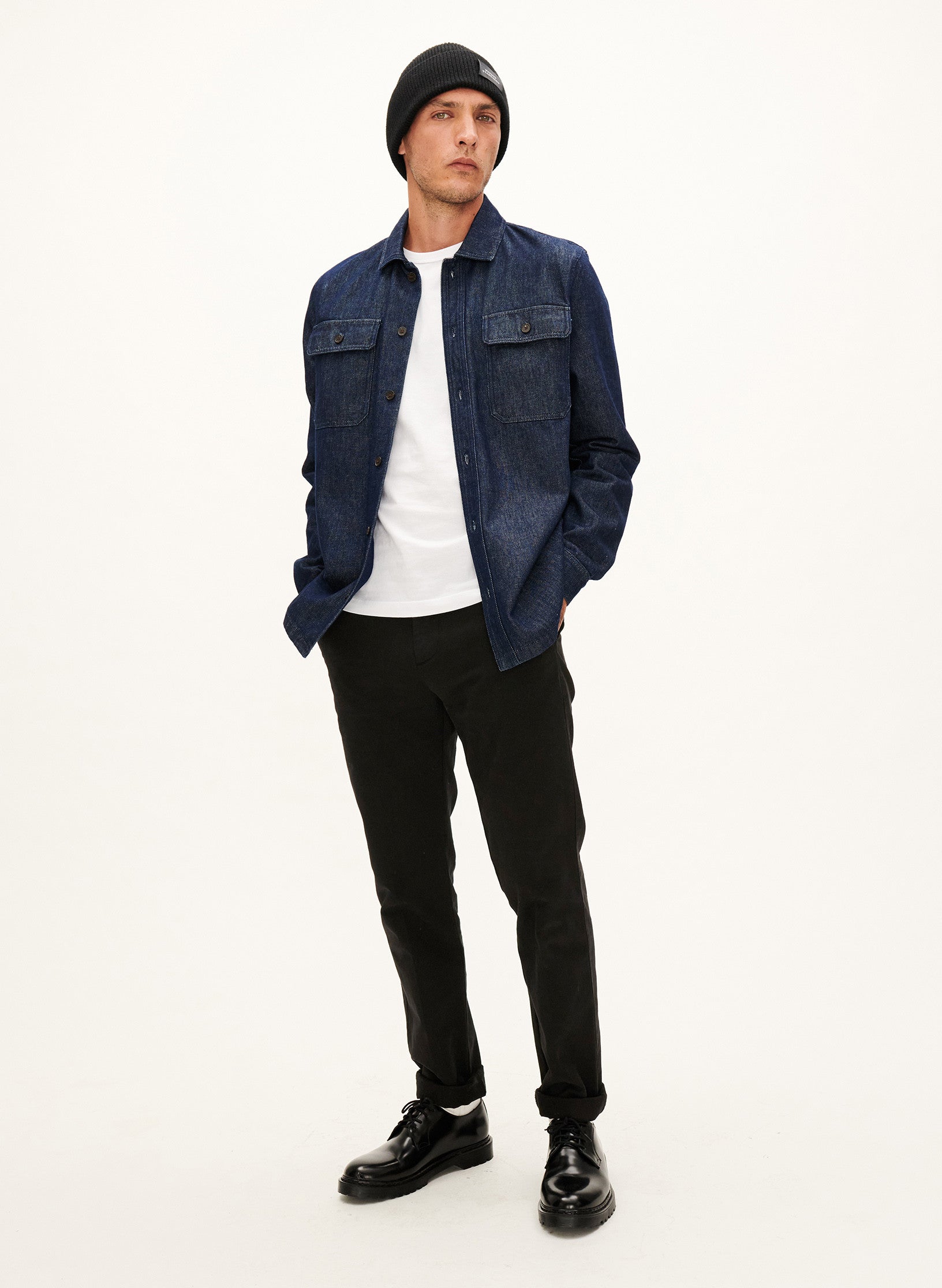 le chino slim homme noir